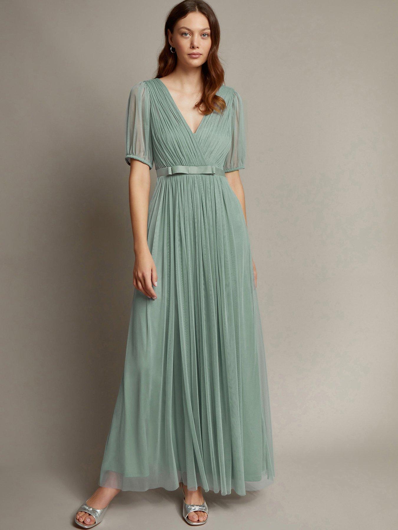 Monsoon Ellie Maxi Dress Sage - Green | Very