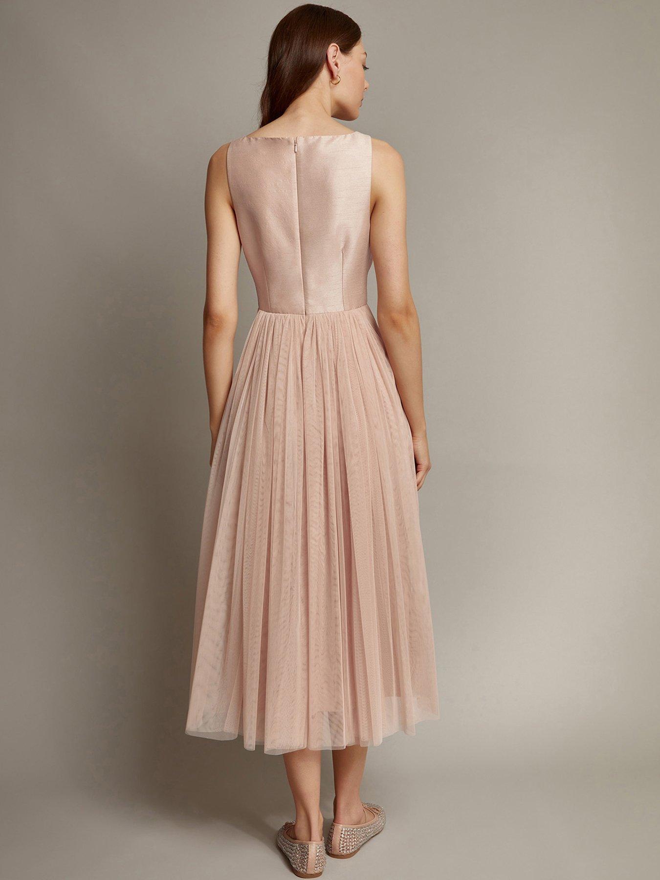Image 2 of 5 of Monsoon Alice Midi Dress - Pink