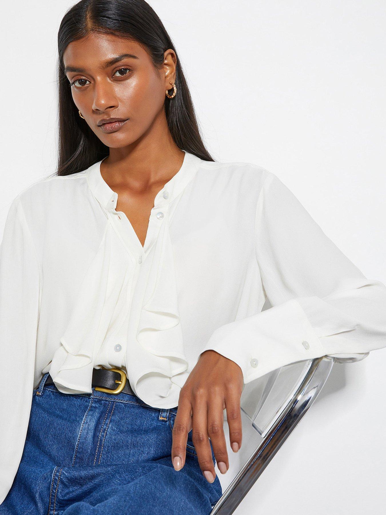 Image 3 of 4 of Monsoon Bella Frill Blouse - Cream