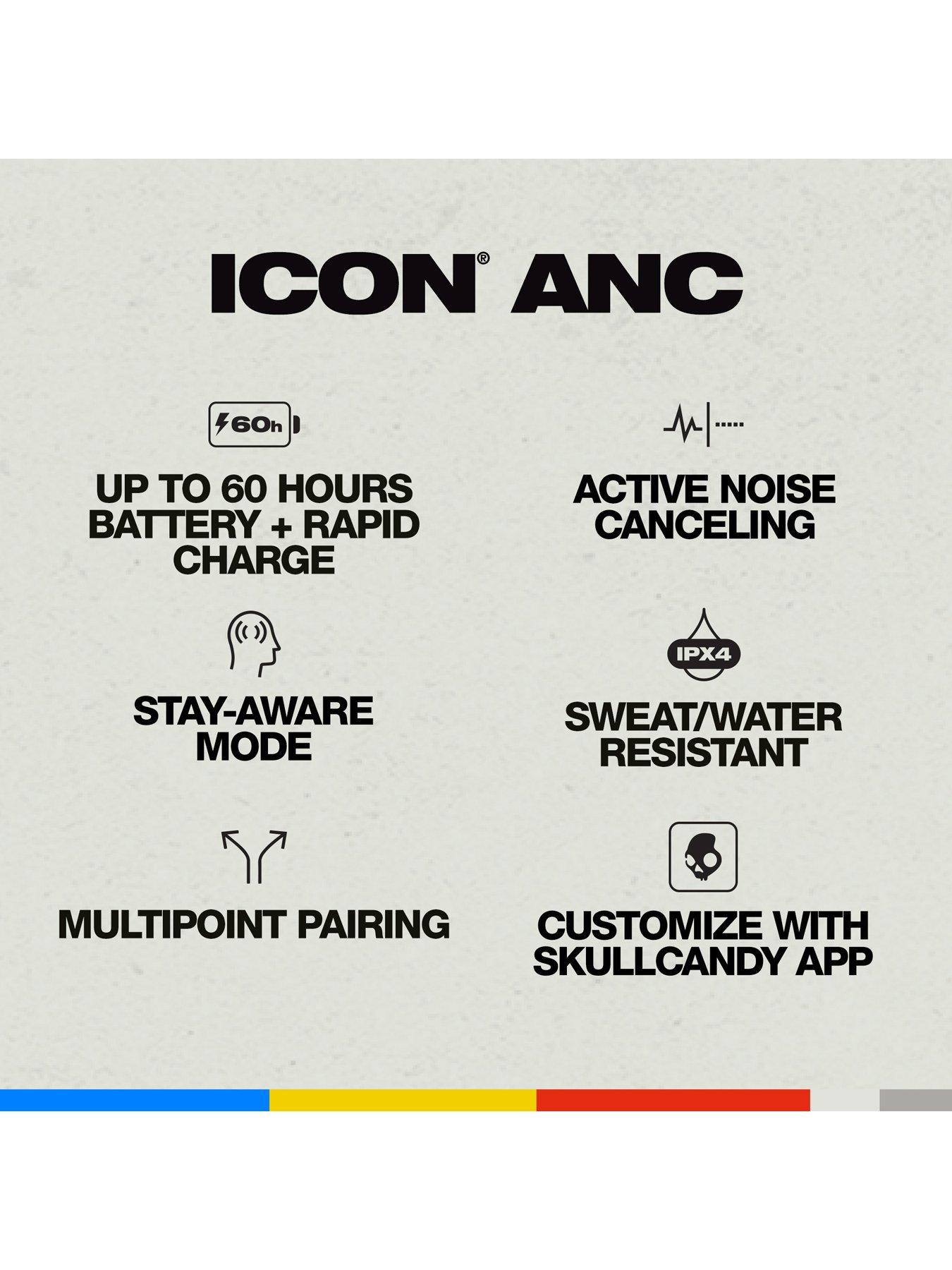 Image 7 of 7 of Skullcandy Icon ANC Wireless Headphones with Active Noise Cancelling