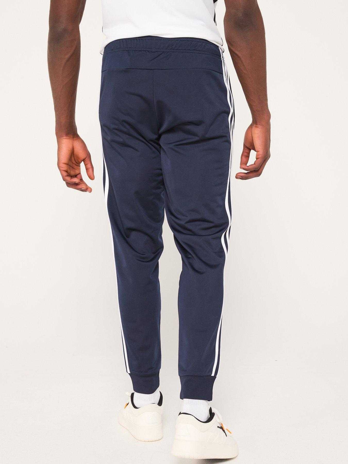 Image 2 of 5 of adidas Sportswear Mens Essentials Warm-up Tapered 3-stripes Track Tracksuit Bottoms - Blue
