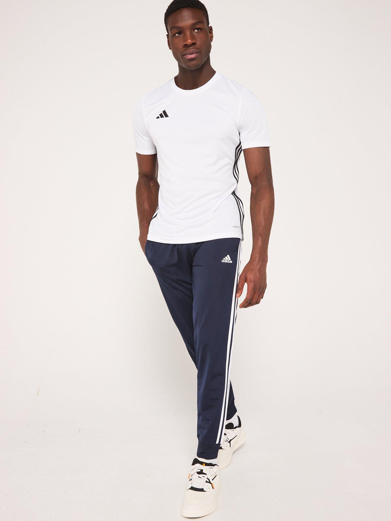 Image 5 of 5 of adidas Sportswear Mens Essentials Warm-up Tapered 3-stripes Track Tracksuit Bottoms - Blue