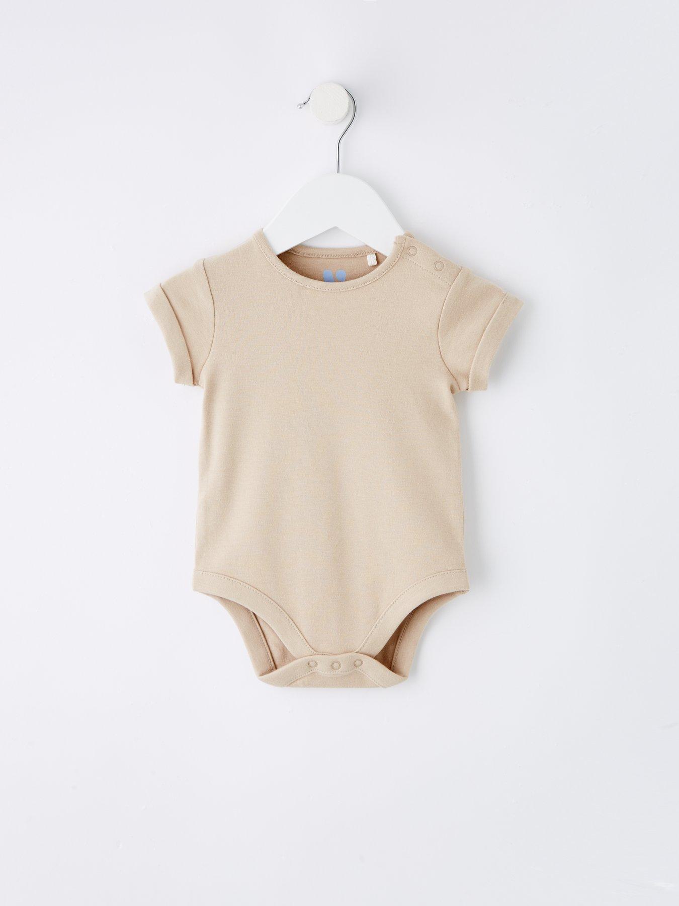 Image 3 of 5 of Mini V by Very Striped Dungaree and Bodysuit - White