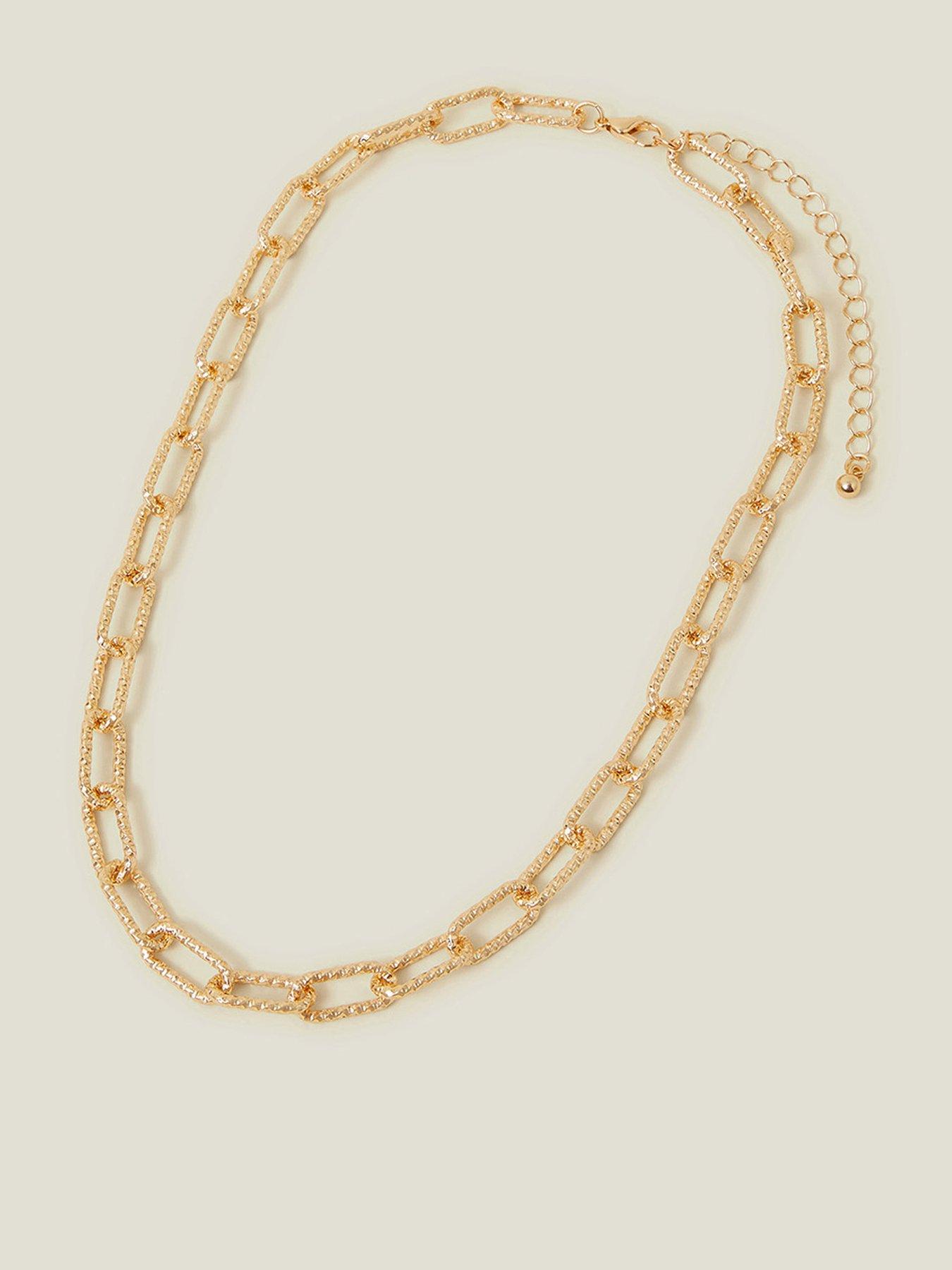 undefined Textured Mini Link Chain Necklace