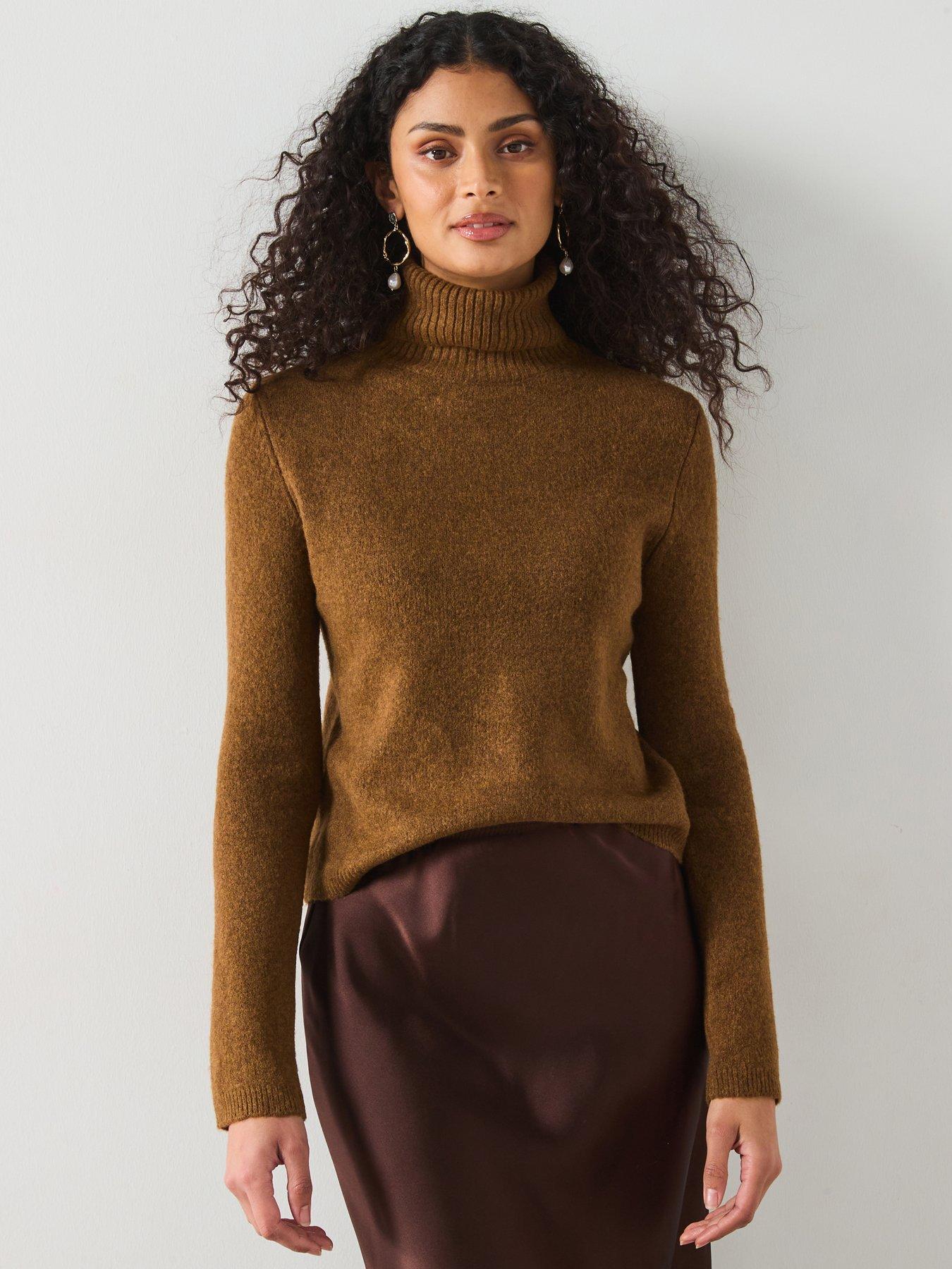 undefined Turtle Neck Sweater - Brown