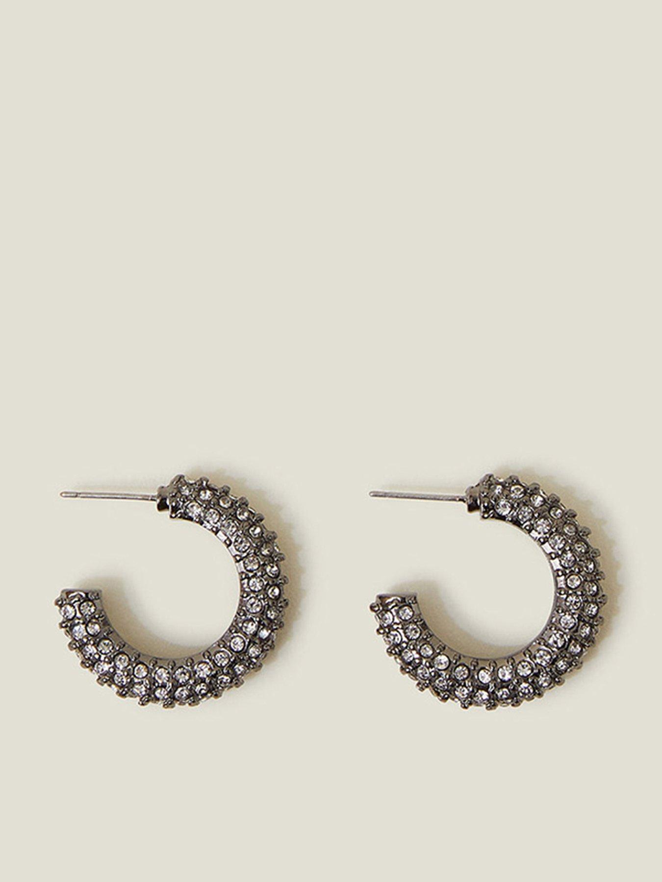 Image 1 of 3 of Accessorize Pava&nbsp;Chunky Hoop Earrings