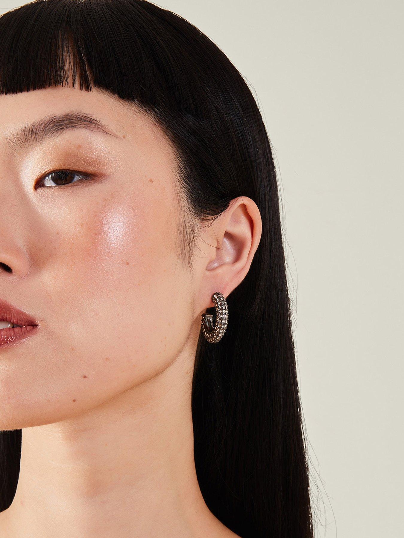 Image 2 of 3 of Accessorize Pava&nbsp;Chunky Hoop Earrings