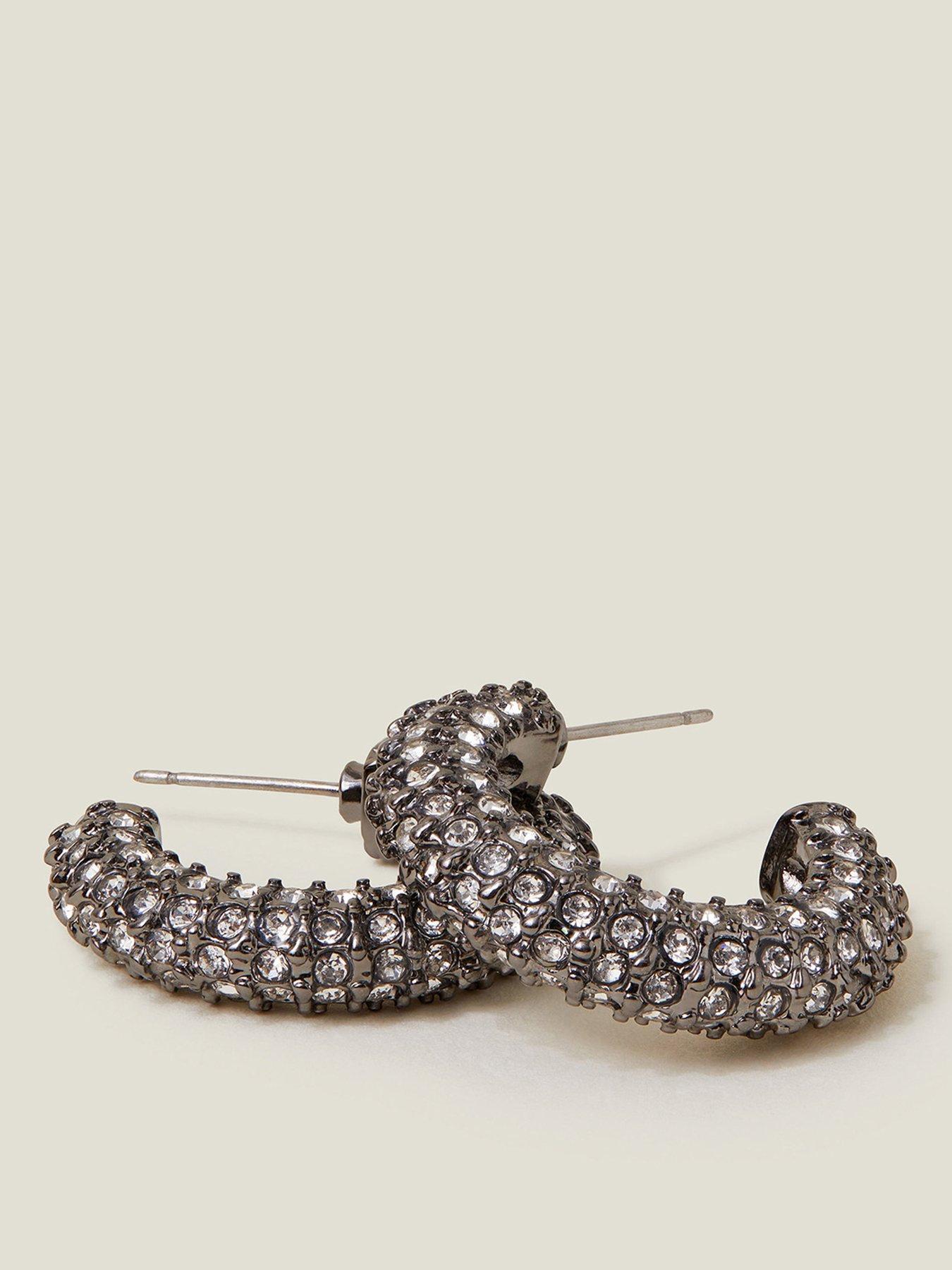 Image 3 of 3 of Accessorize Pava&nbsp;Chunky Hoop Earrings