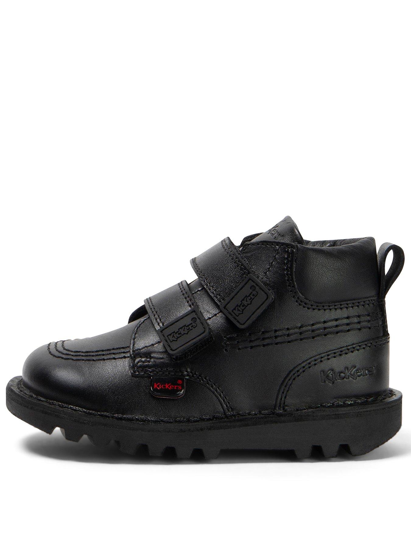 Image 1 of 7 of Kickers Infant&nbsp;Kick Hi Roll Leather Shoes - Black