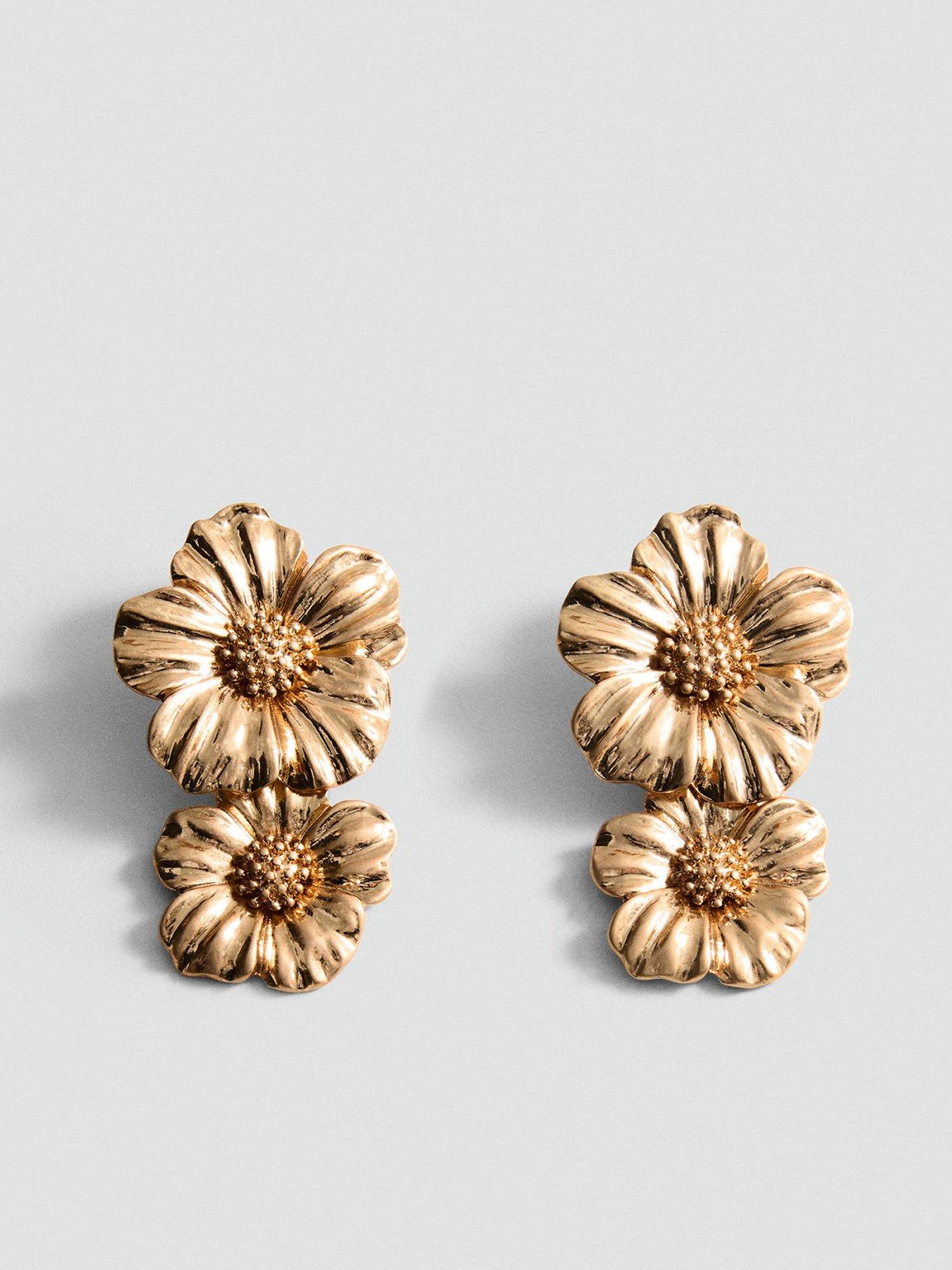 undefined Flower Earrings - Gold