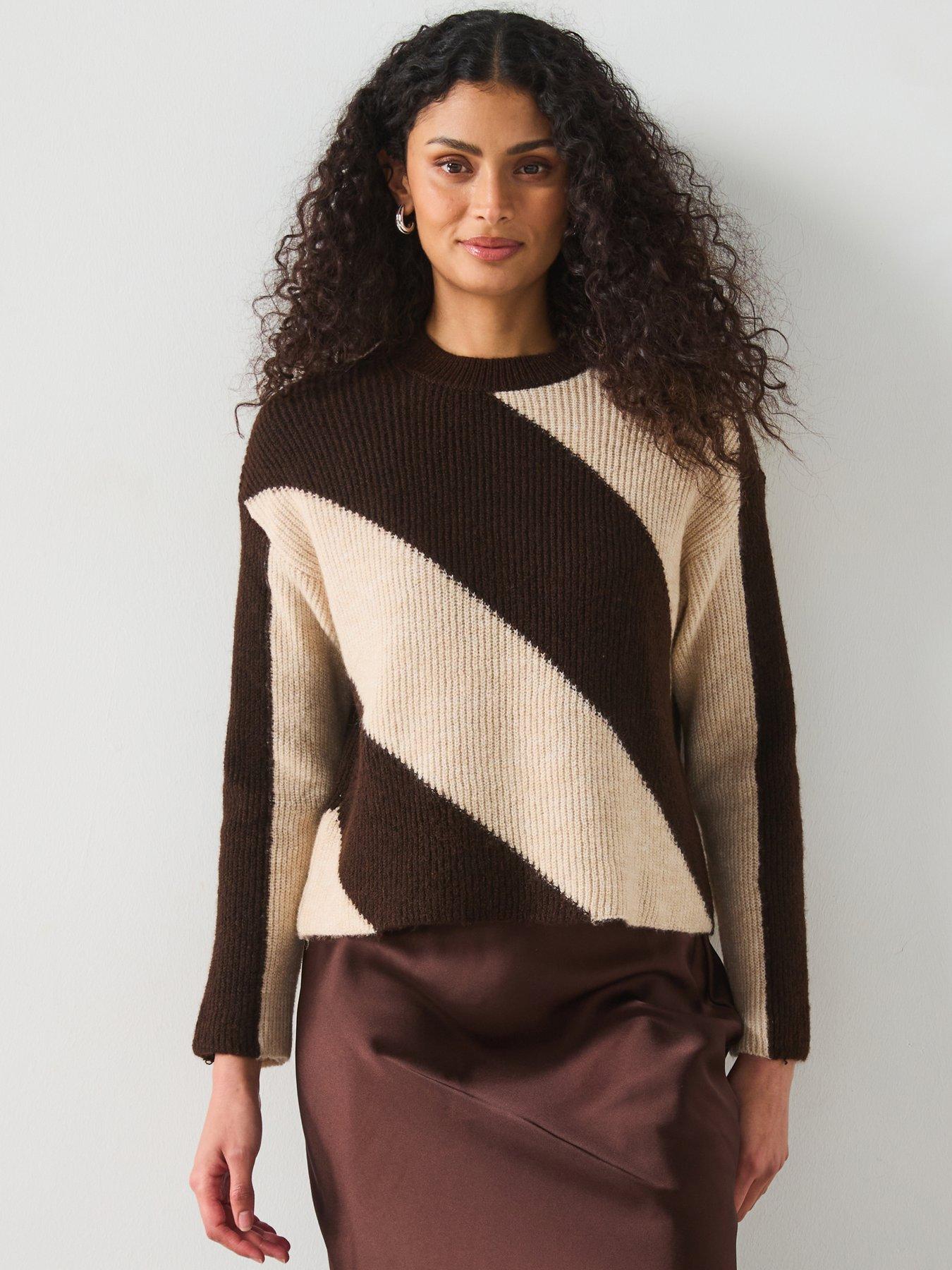 undefined Striped Jumper - Brown