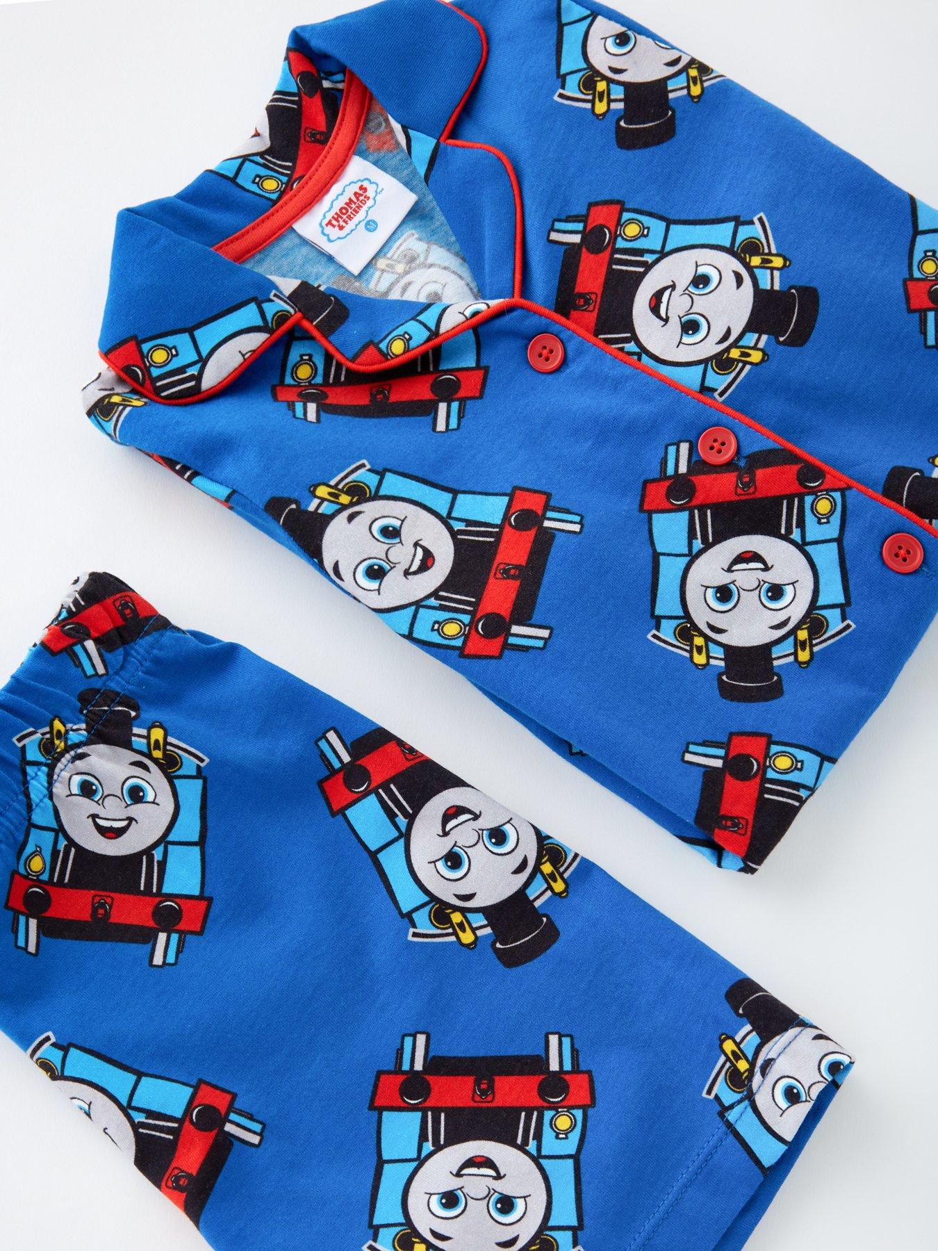 Image 4 of 4 of Thomas & Friends Thomas The Tank Printed Button Through Pyjamas - Blue