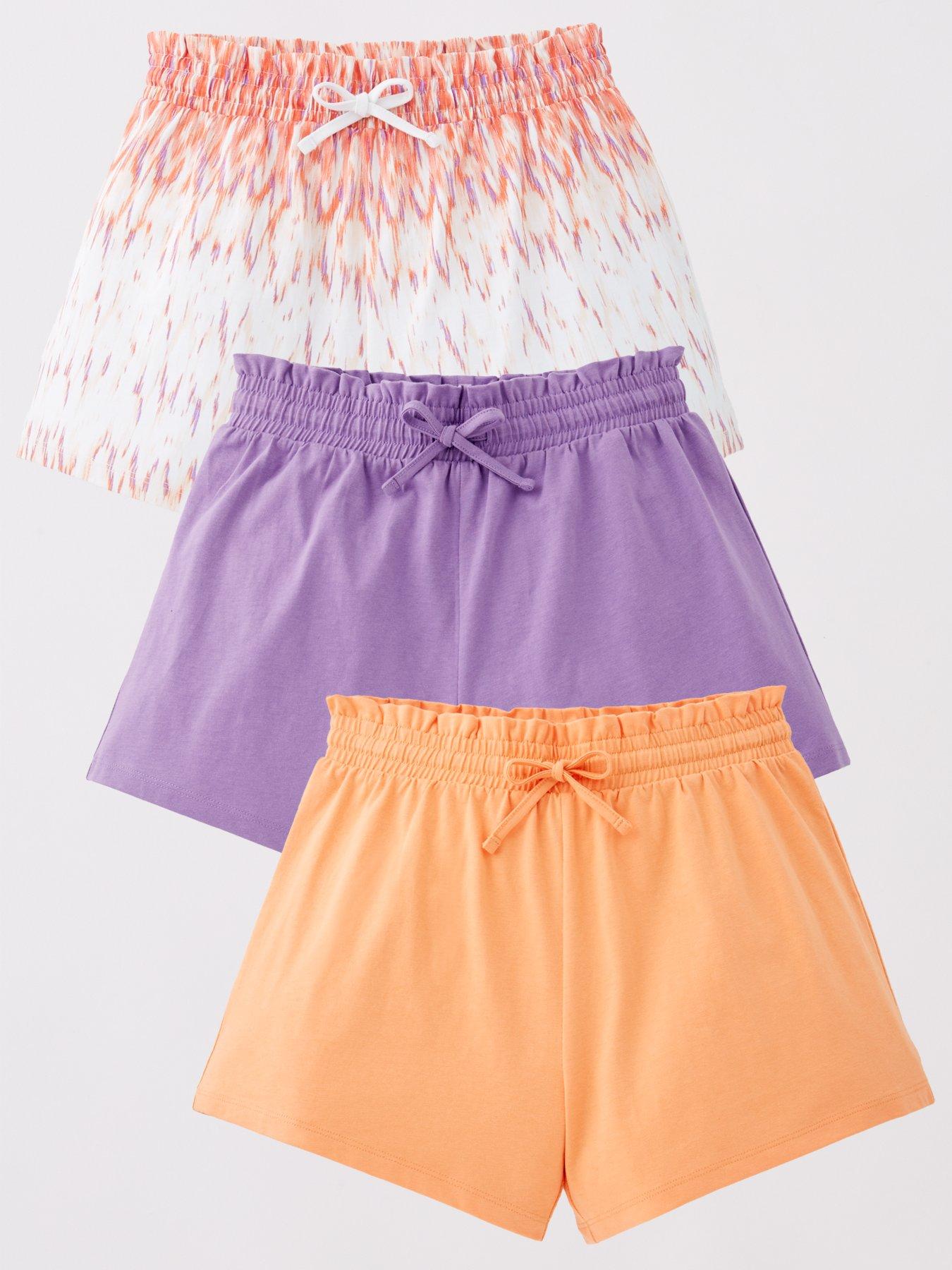 undefined Girls 3 Pack Jersey Shorts - Multi