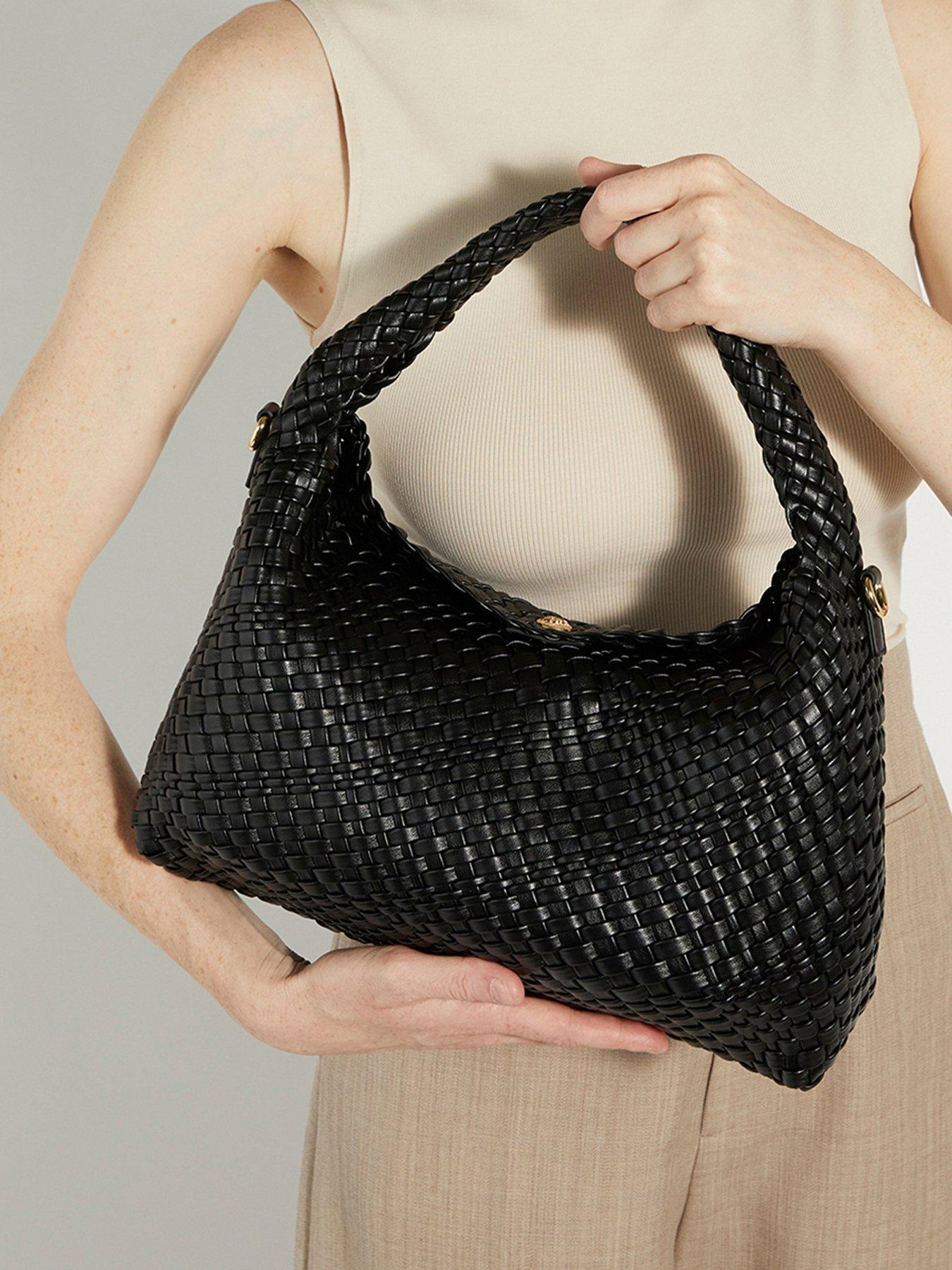 Image 2 of 5 of Dune London Deliberate Woven Shoulder Bag - Black