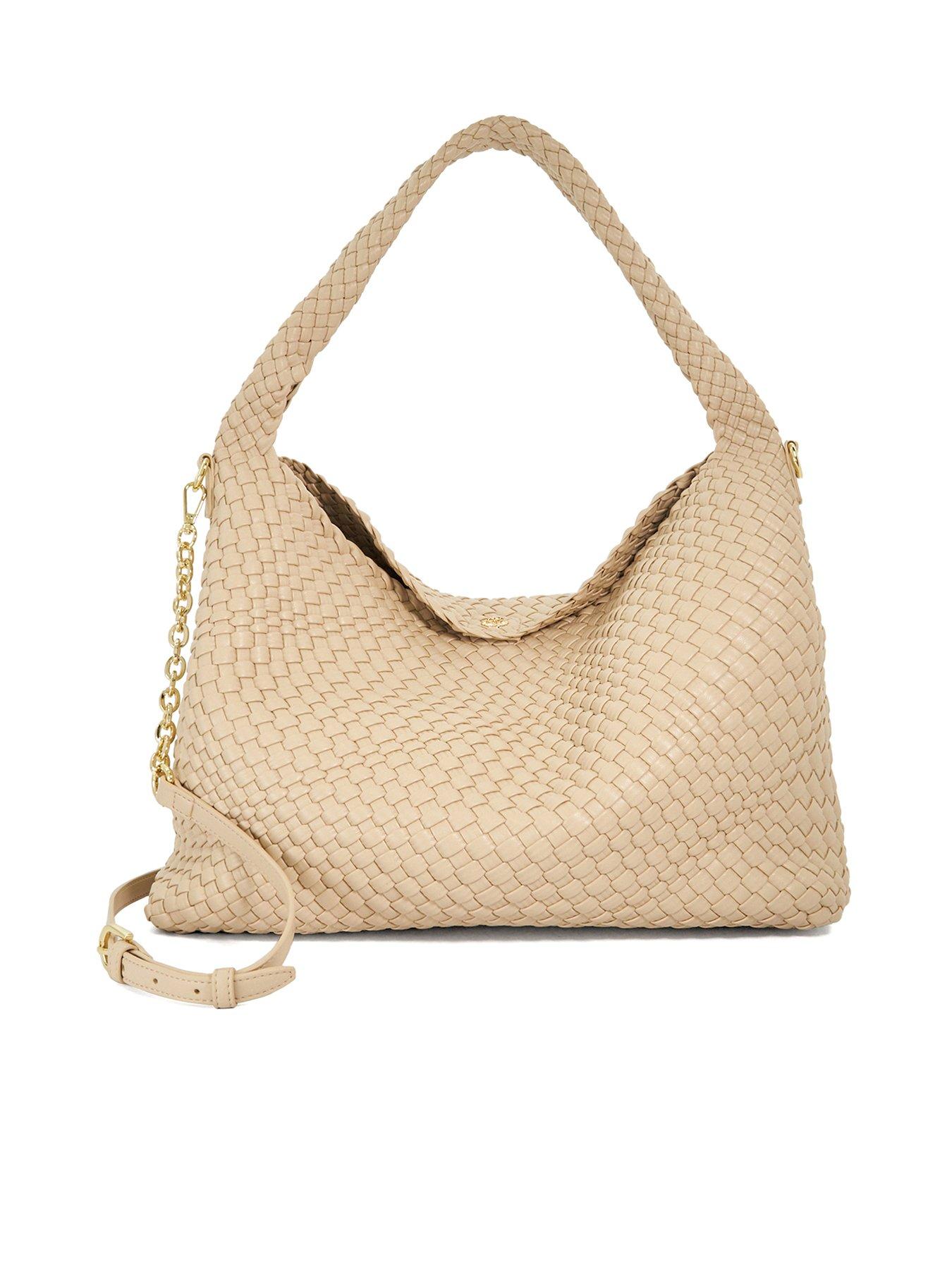 undefined Deliberate L Woven Shoulder Bag  - Taupe