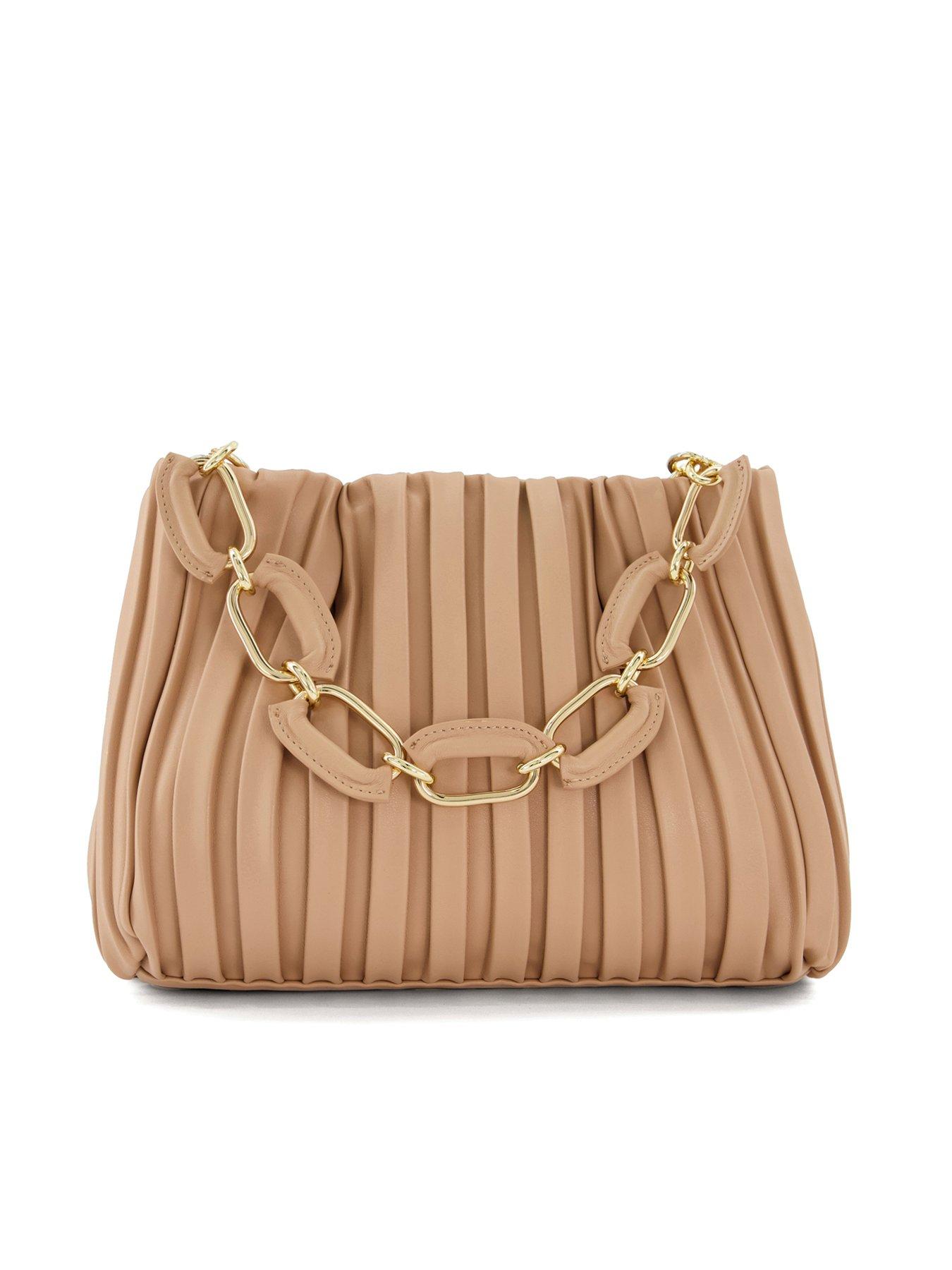 undefined Dominie Pleated Chain Handle Slouch Bag - Blush