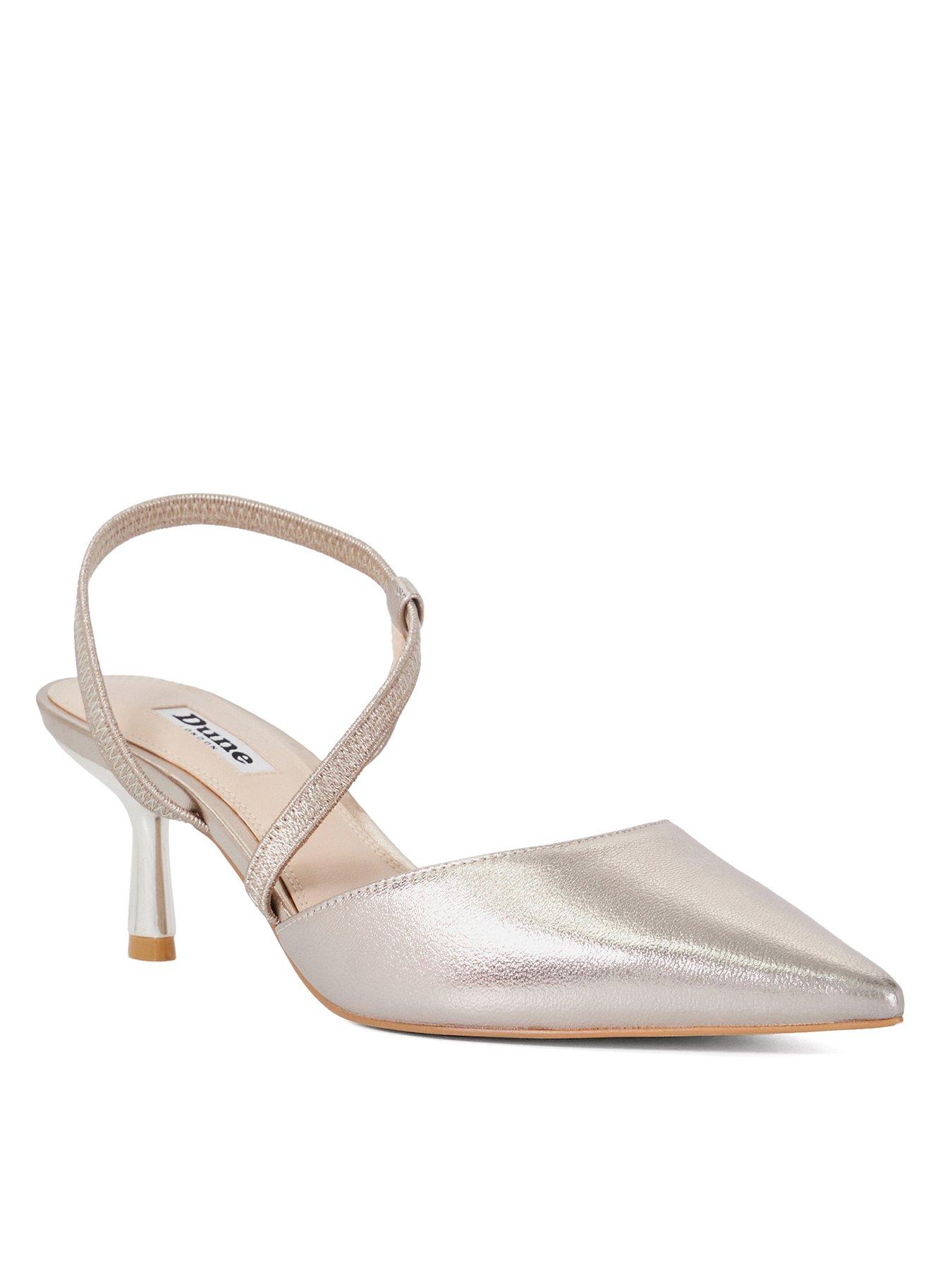 Image 2 of 5 of Dune London Citrus Leather Court Shoes - Gold