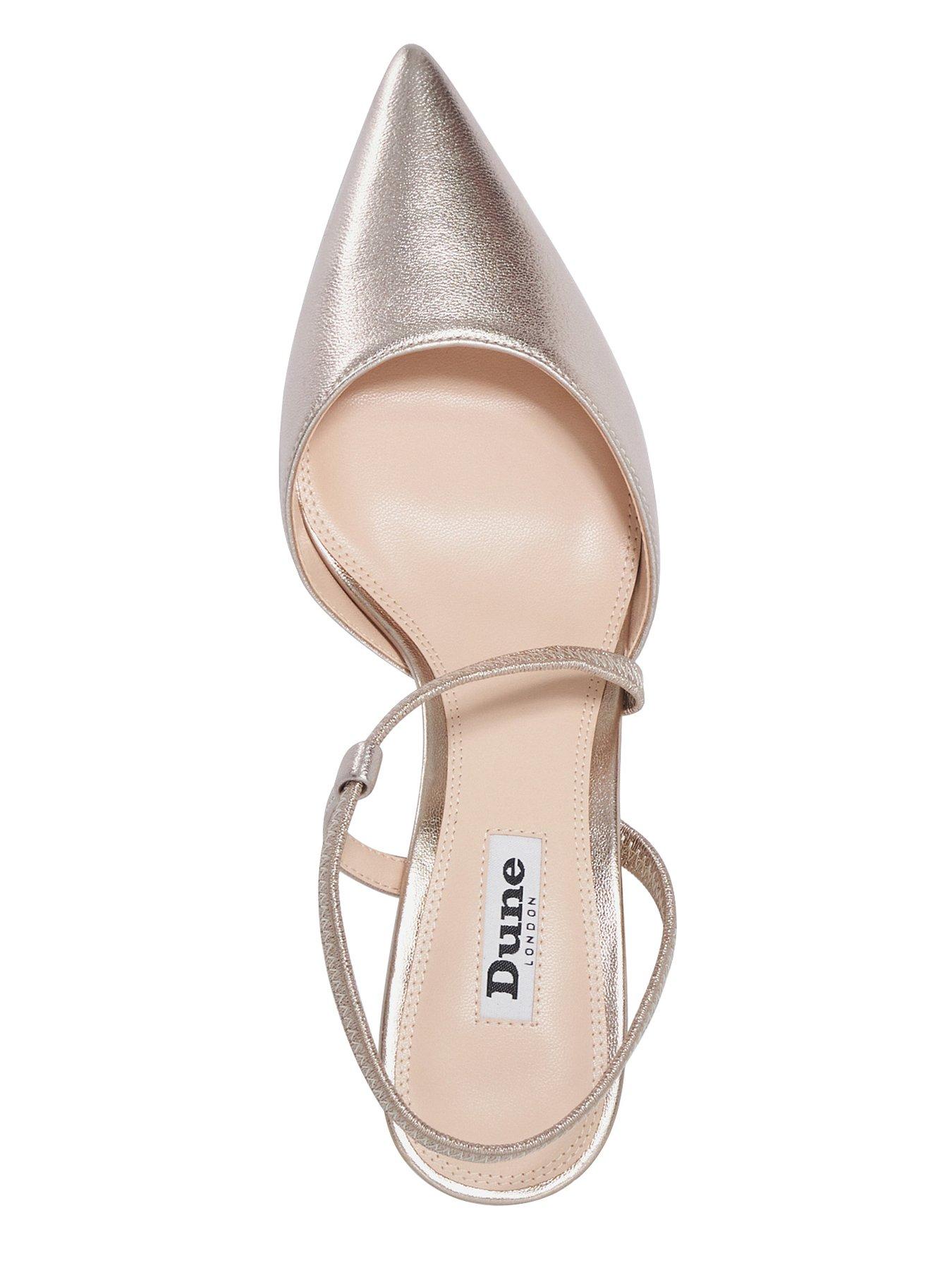 Image 4 of 5 of Dune London Citrus Leather Court Shoes - Gold