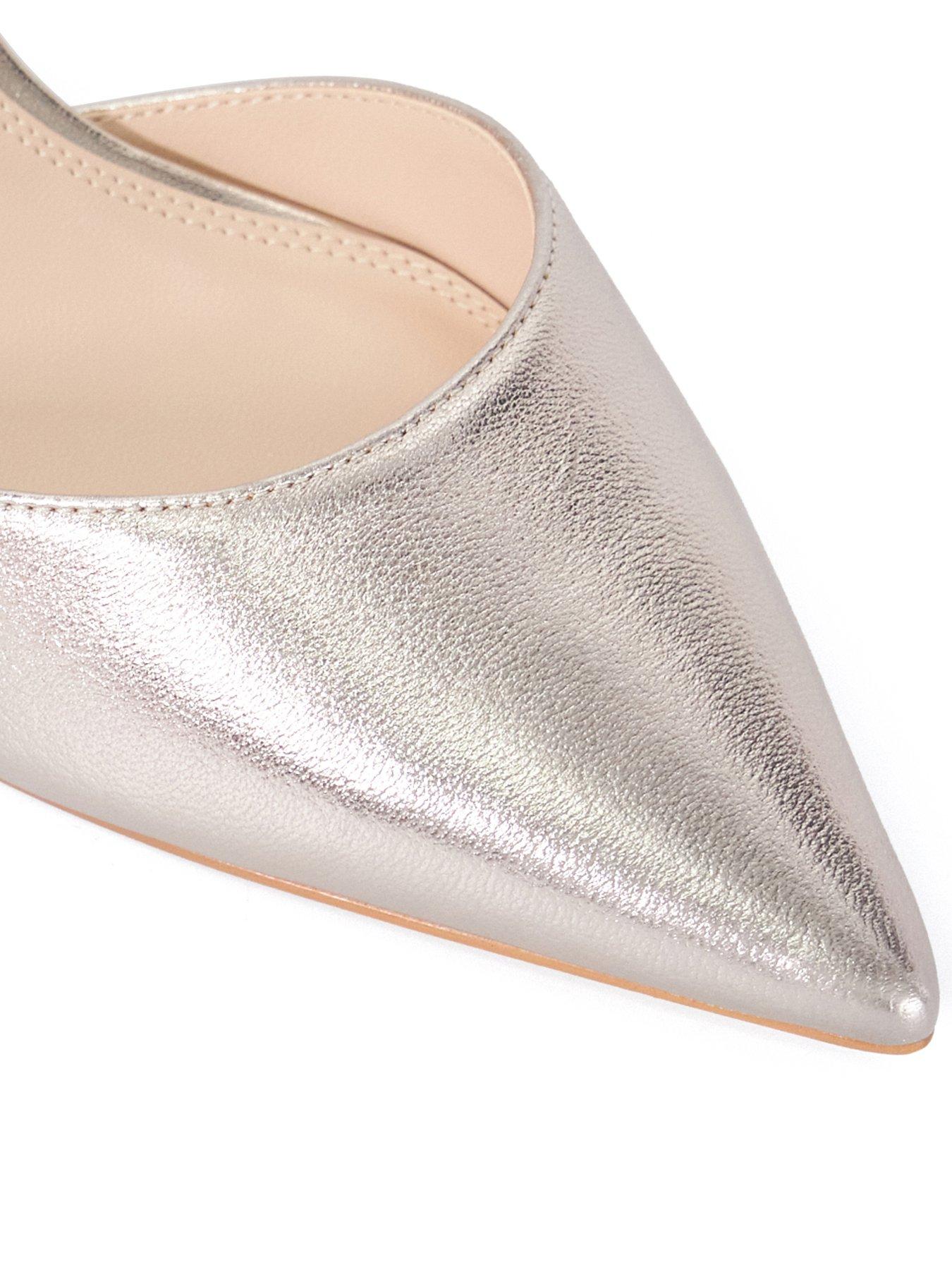 Image 5 of 5 of Dune London Citrus Leather Court Shoes - Gold