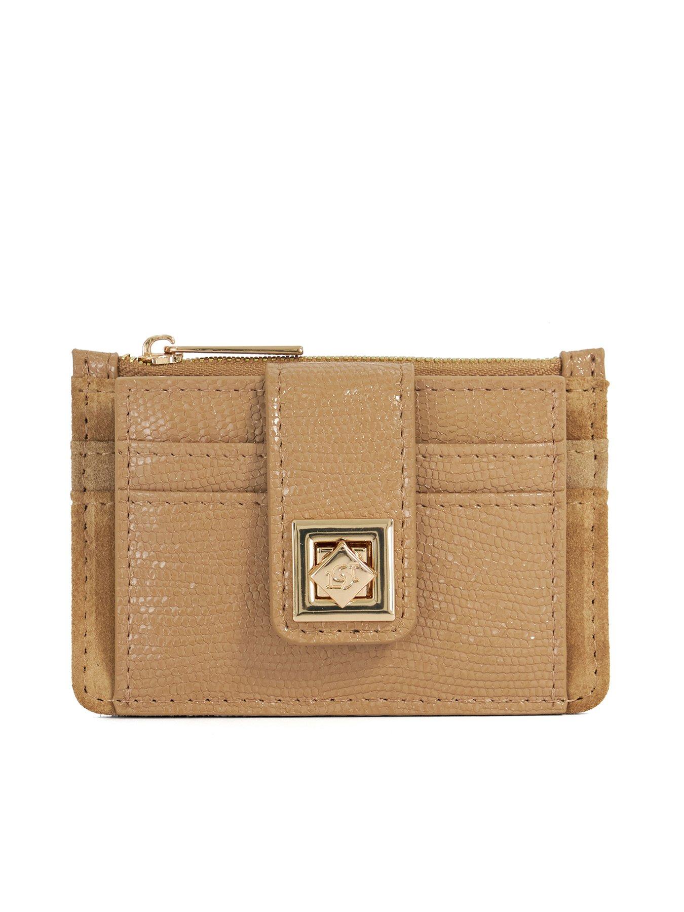 undefined Karra Denim Turn Lock Wallet - Camel