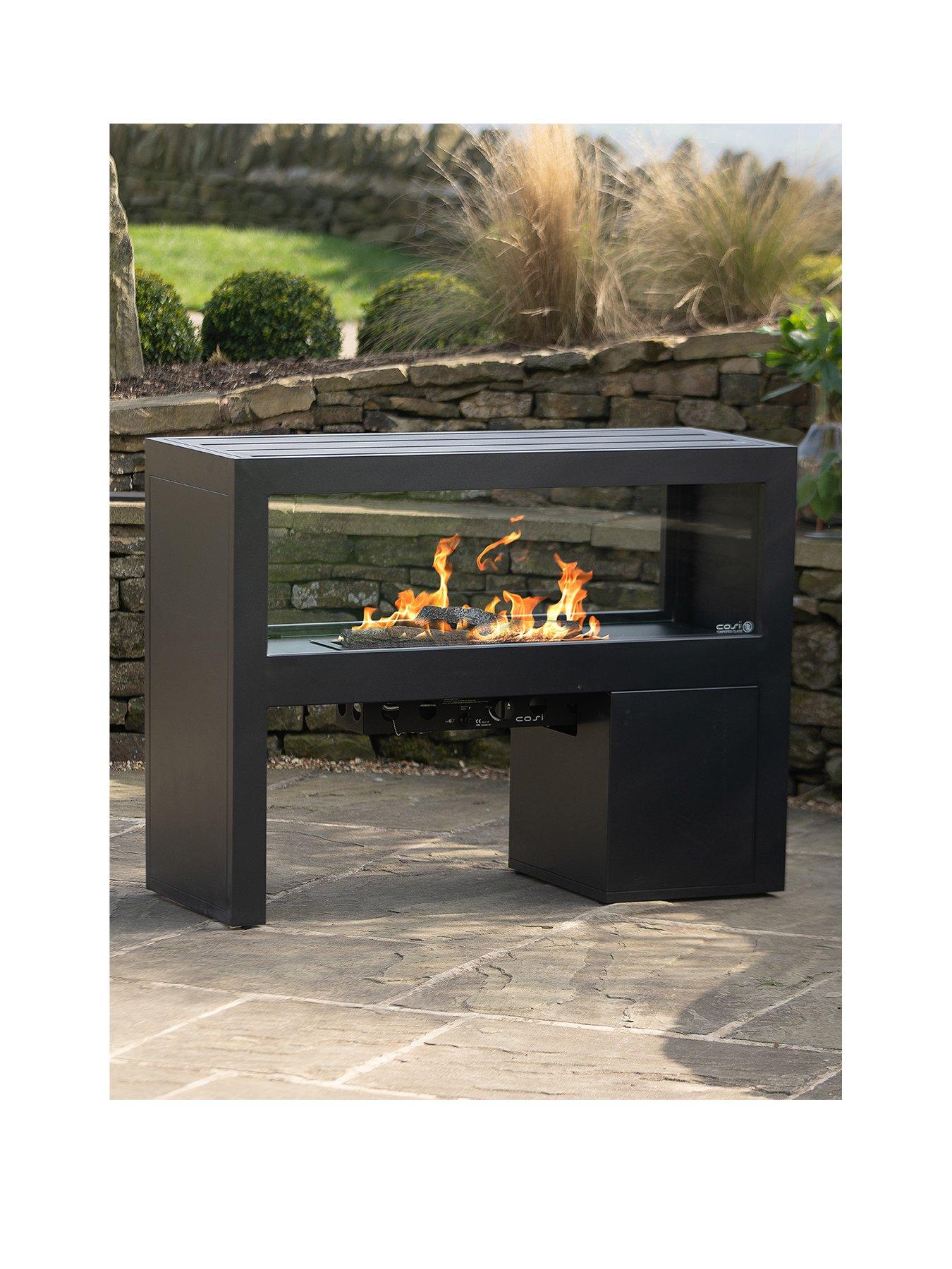 Product photograph of Pacific Lifestyle Cosivista 120 Black Fire Pit from very.co.uk