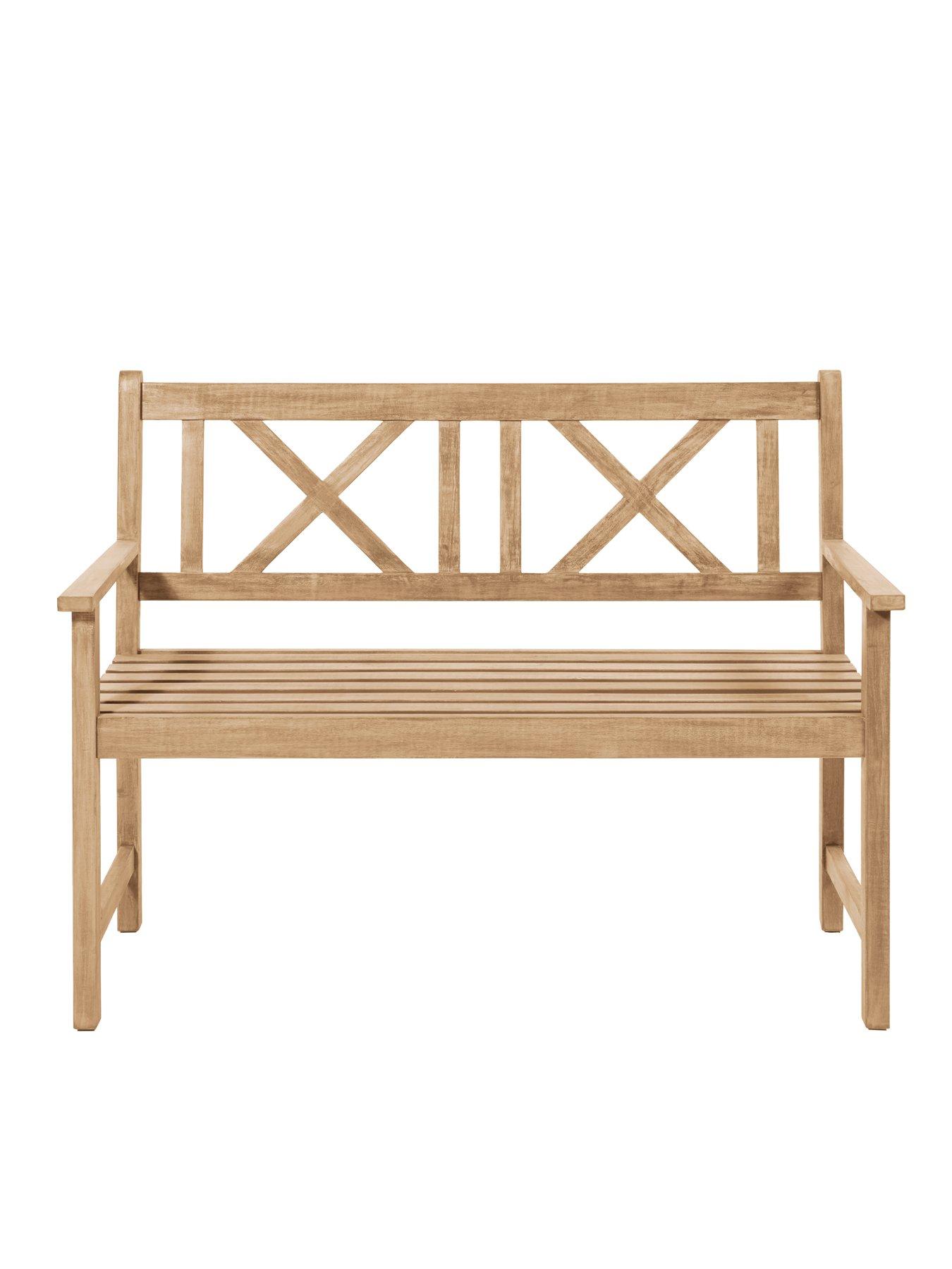 Image 5 of 6 of Pacific Lifestyle Cambridge Light Teak Outdoor 2 Seater Bench