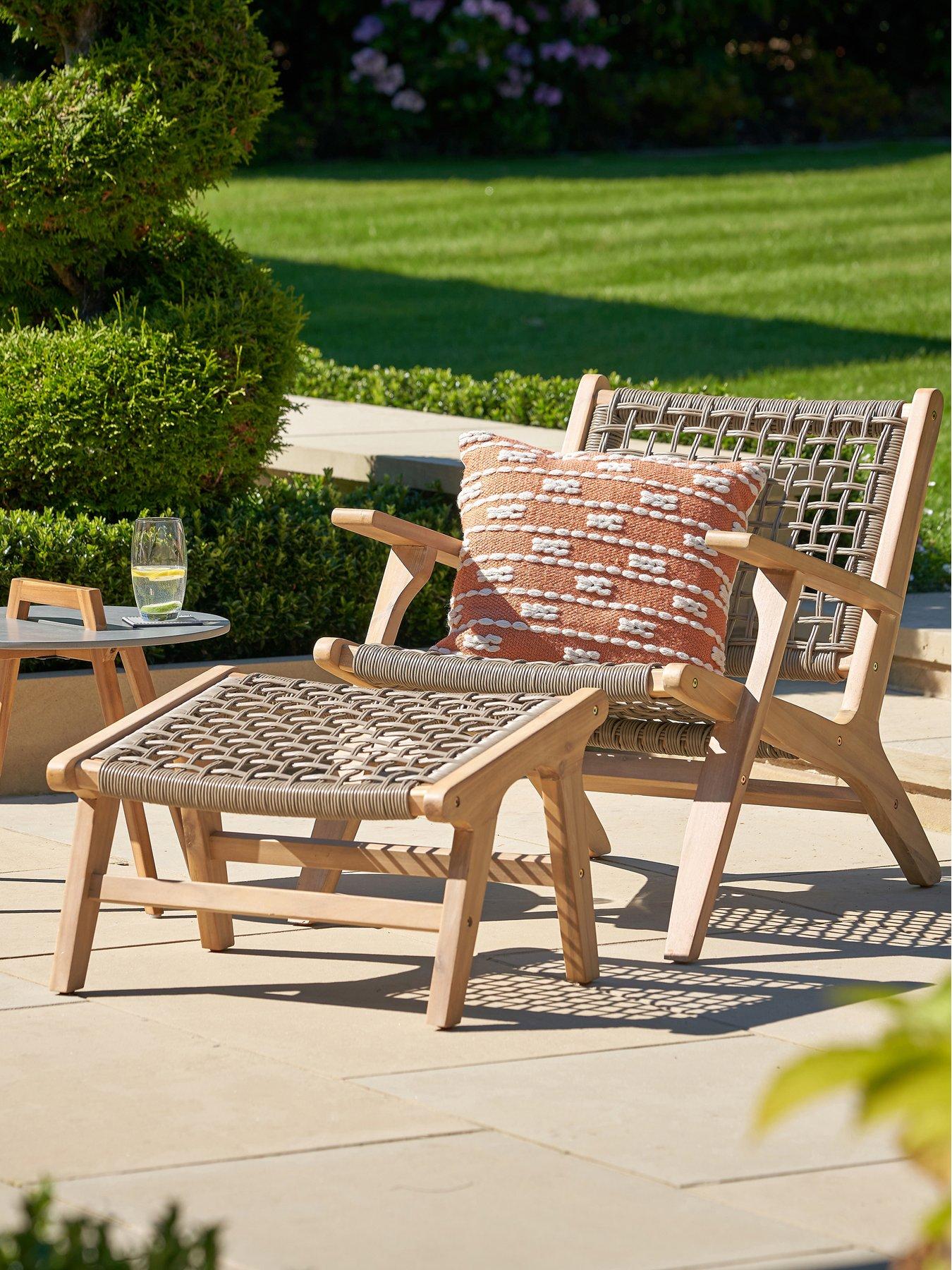 undefined Sesto Outdoor Chair and Hocker Set