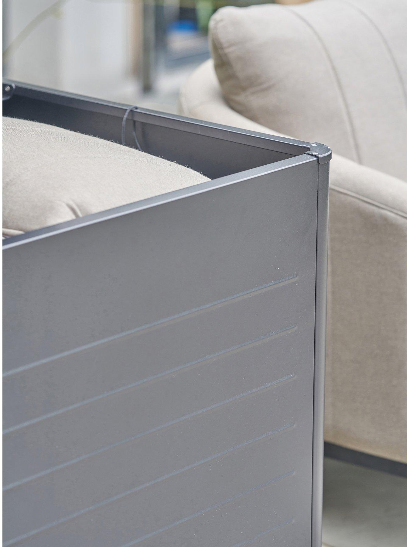 Image 3 of 6 of Pacific Lifestyle Rhode Island Large Galvanised Steel Cushion Box Anthracite
