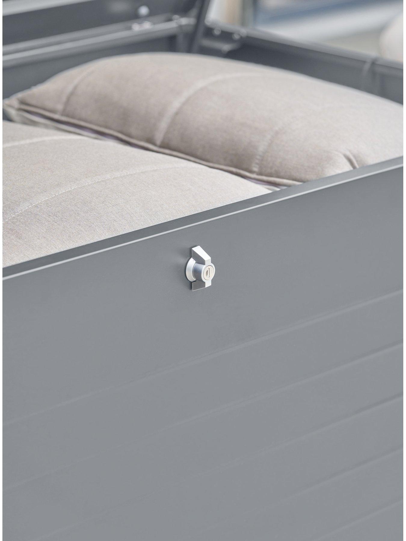 Image 4 of 6 of Pacific Lifestyle Rhode Island Large Galvanised Steel Cushion Box Anthracite