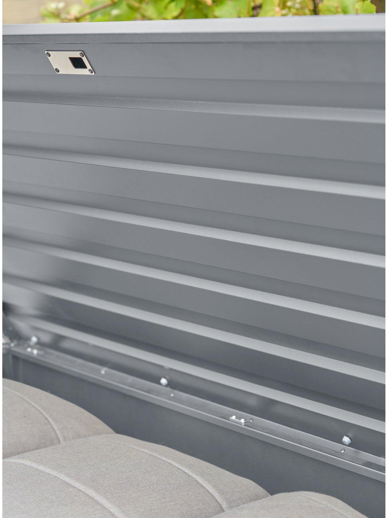 Image 6 of 6 of Pacific Lifestyle Rhode Island Large Galvanised Steel Cushion Box Anthracite