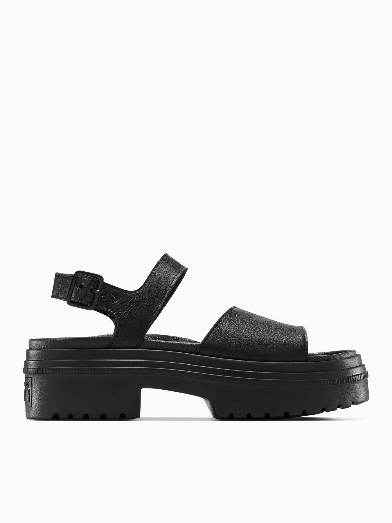 undefined CHUCK TAYLOR ALL STAR LUGGED HEEL SANDAL - BLACK
