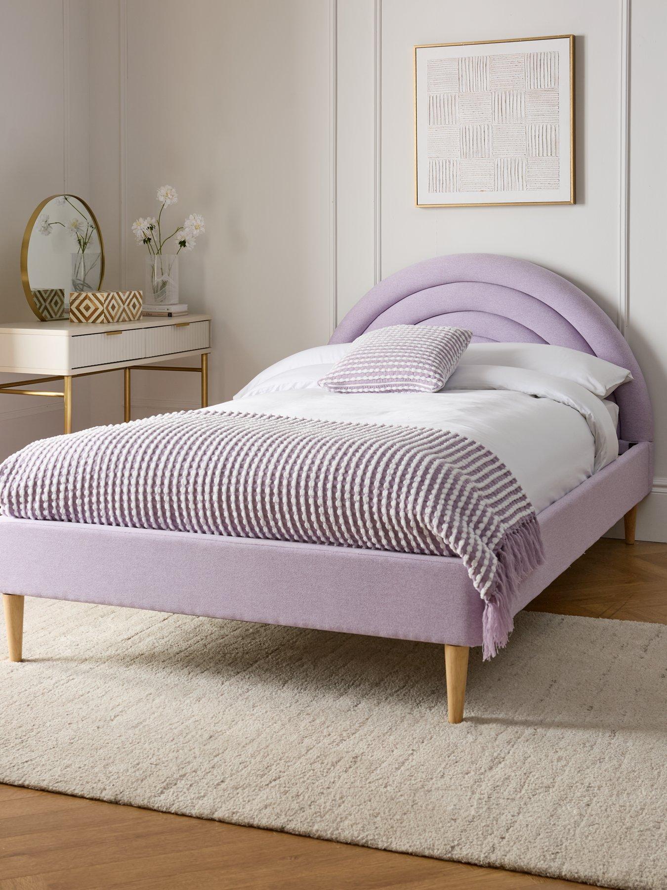 Very Home Rainbow Small Double Bed with Mattress Option (Buy  &  SAVE!) - Lilac - FSC® Certified