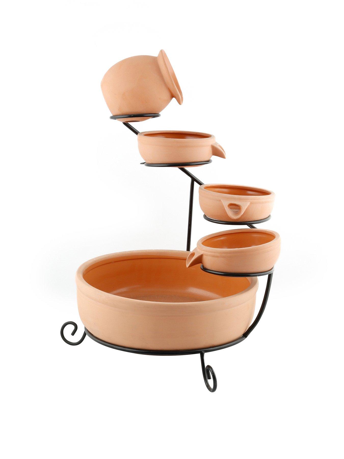 Image 2 of 7 of Streetwize Solar-Powered Cascading Terracotta Water Feature