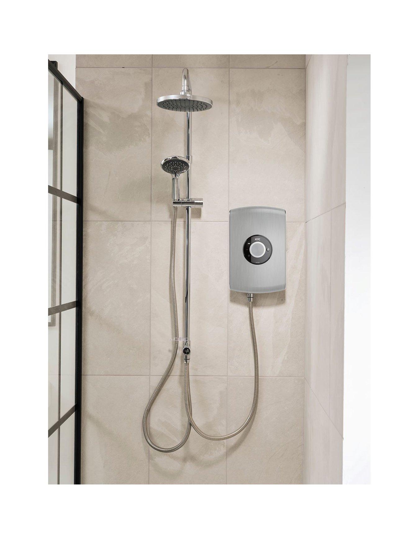 undefined Amore Duelec 9.5kW Electric Shower – Brushed Steel
