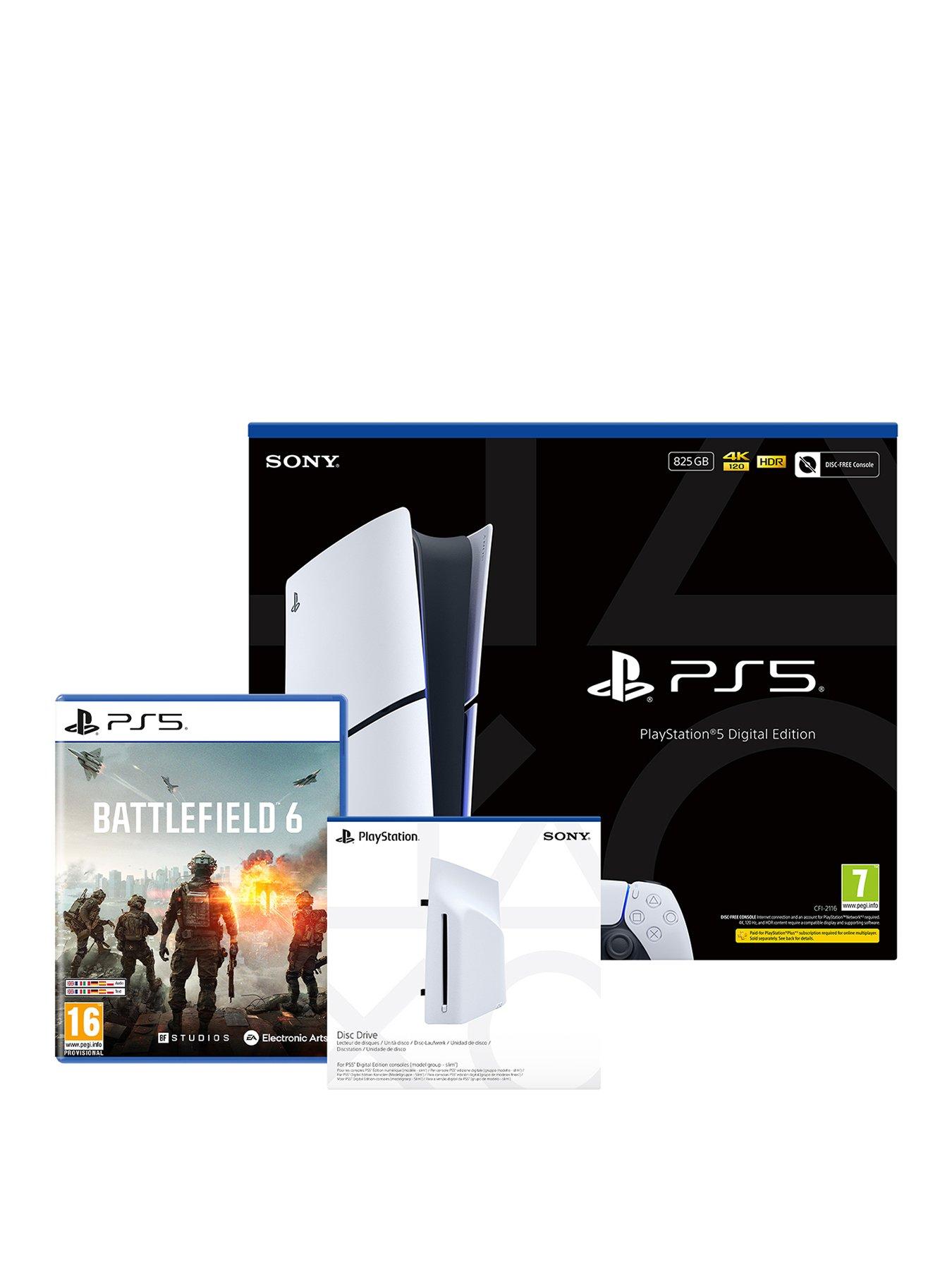 Playstation PlayStation®5 Digital Edition – 825GB with Battlefield 6  &  Disc Drive