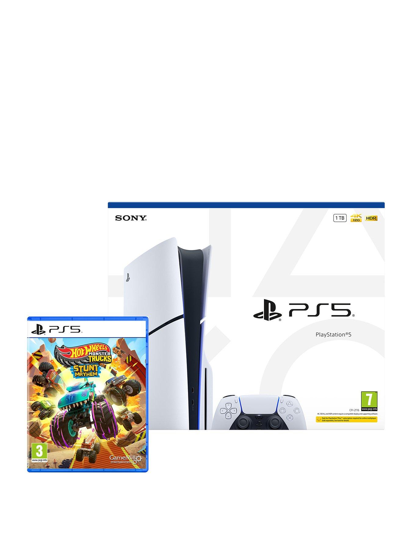 Image 1 of 8 of Playstation PlayStation&reg;5 Disc Console &ndash; 1TB &amp; Hot Wheels Monster Trucks: Stunt Mayhem