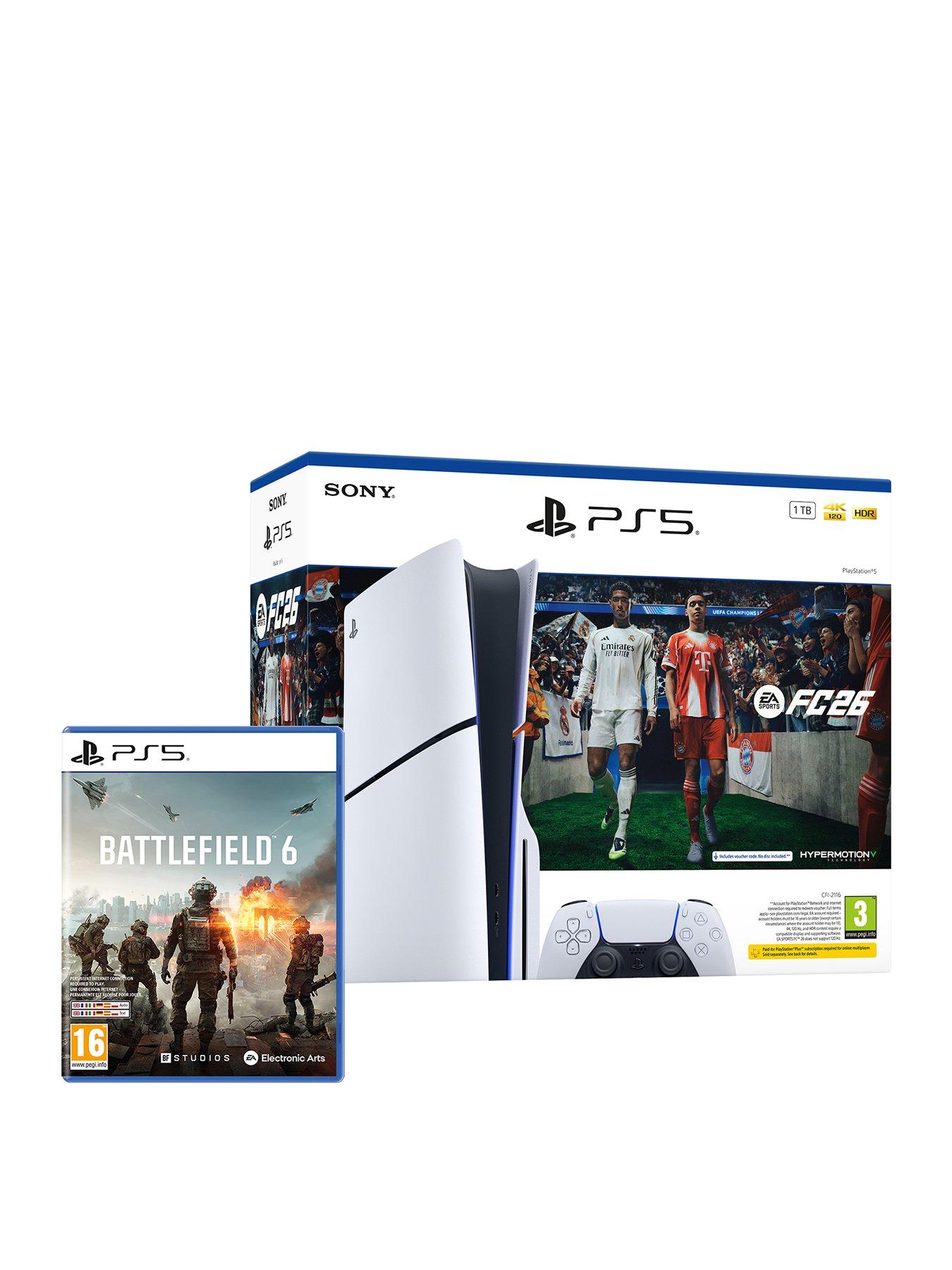 PlayStation 5 Disc Console 1TB - EA SPORTS FC™ 26 Bundle  &  Battlefield 6
