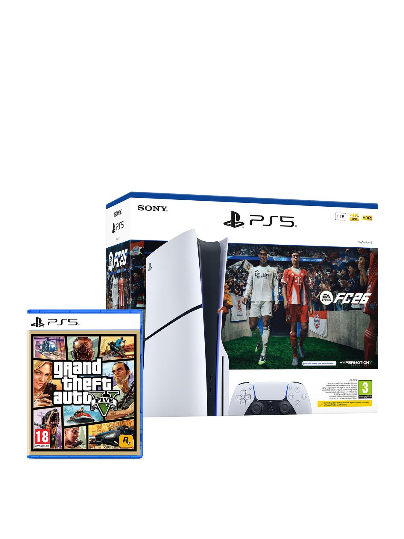 PlayStation 5 Disc Console 1TB - EA SPORTS FC™ 26 Bundle  &  Grand Theft Auto V