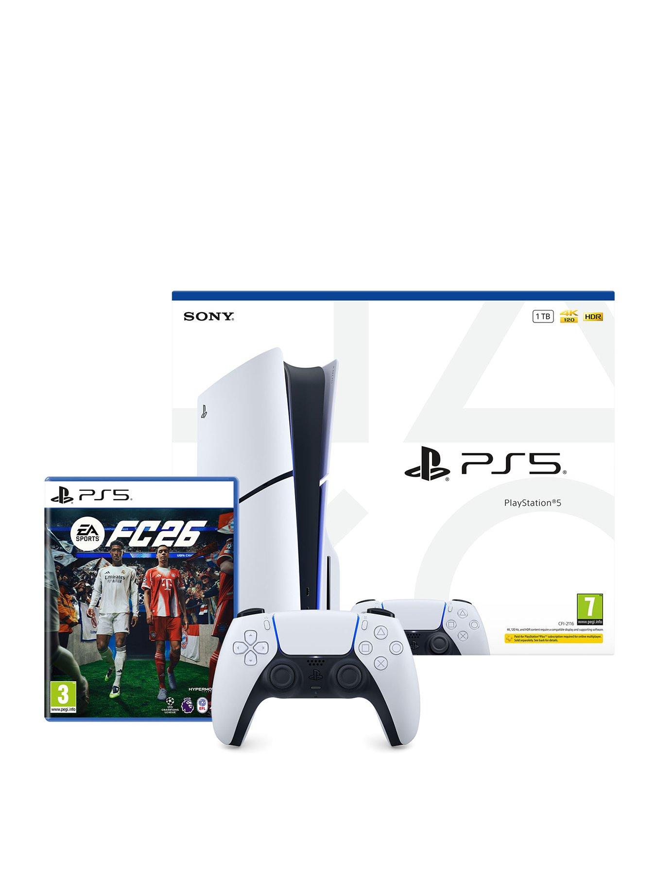 PlayStation 5 Disc Console – 1TB with EA SPORTS FC™ 26  &  DualSense Wireless Controller