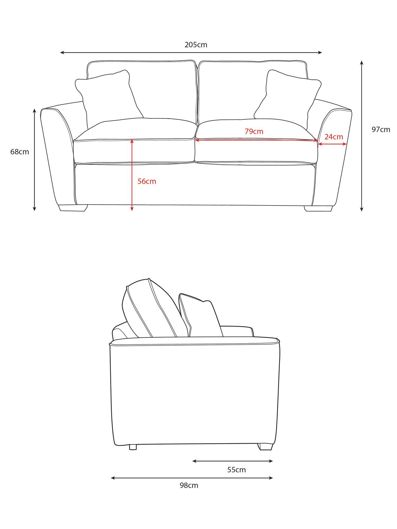 Image 7 of 7 of Very Home Treviso 3 Seater Fabric Sofa&nbsp;- Made to Order in the UK