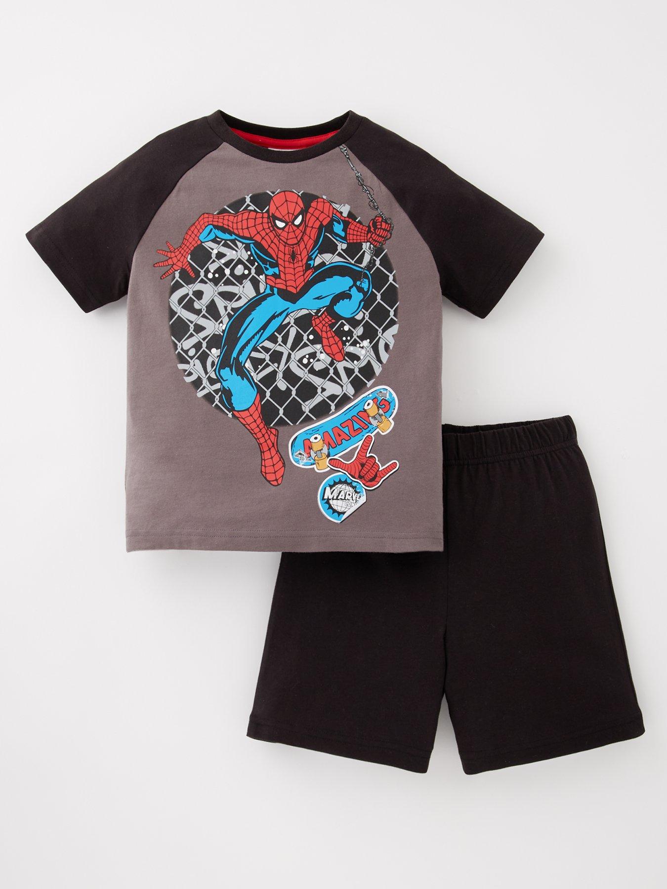Spiderman Short Pyjamas - Grey