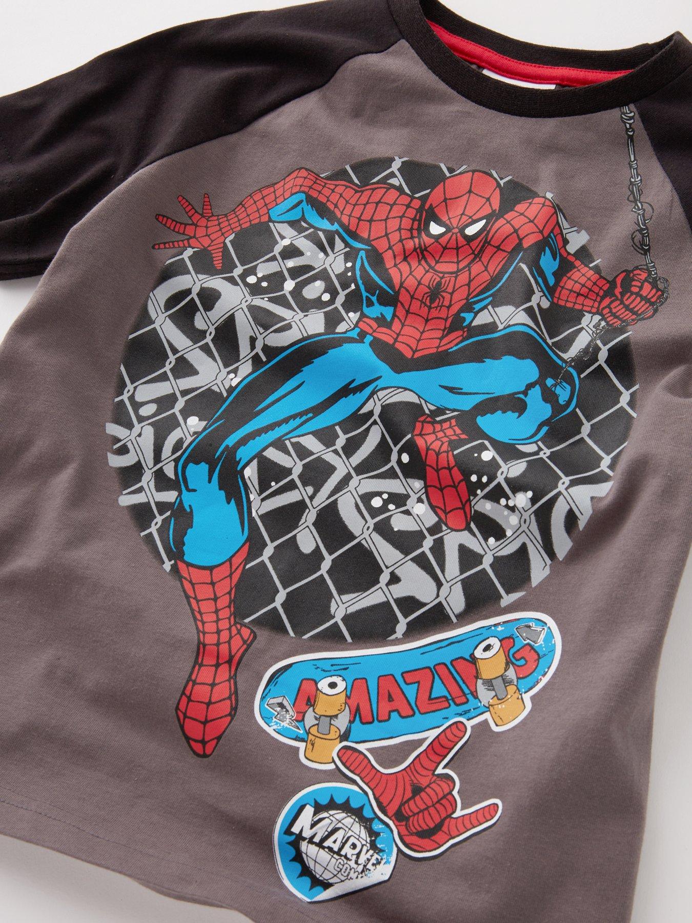 Image 3 of 4 of Spiderman Short Pyjamas - Grey