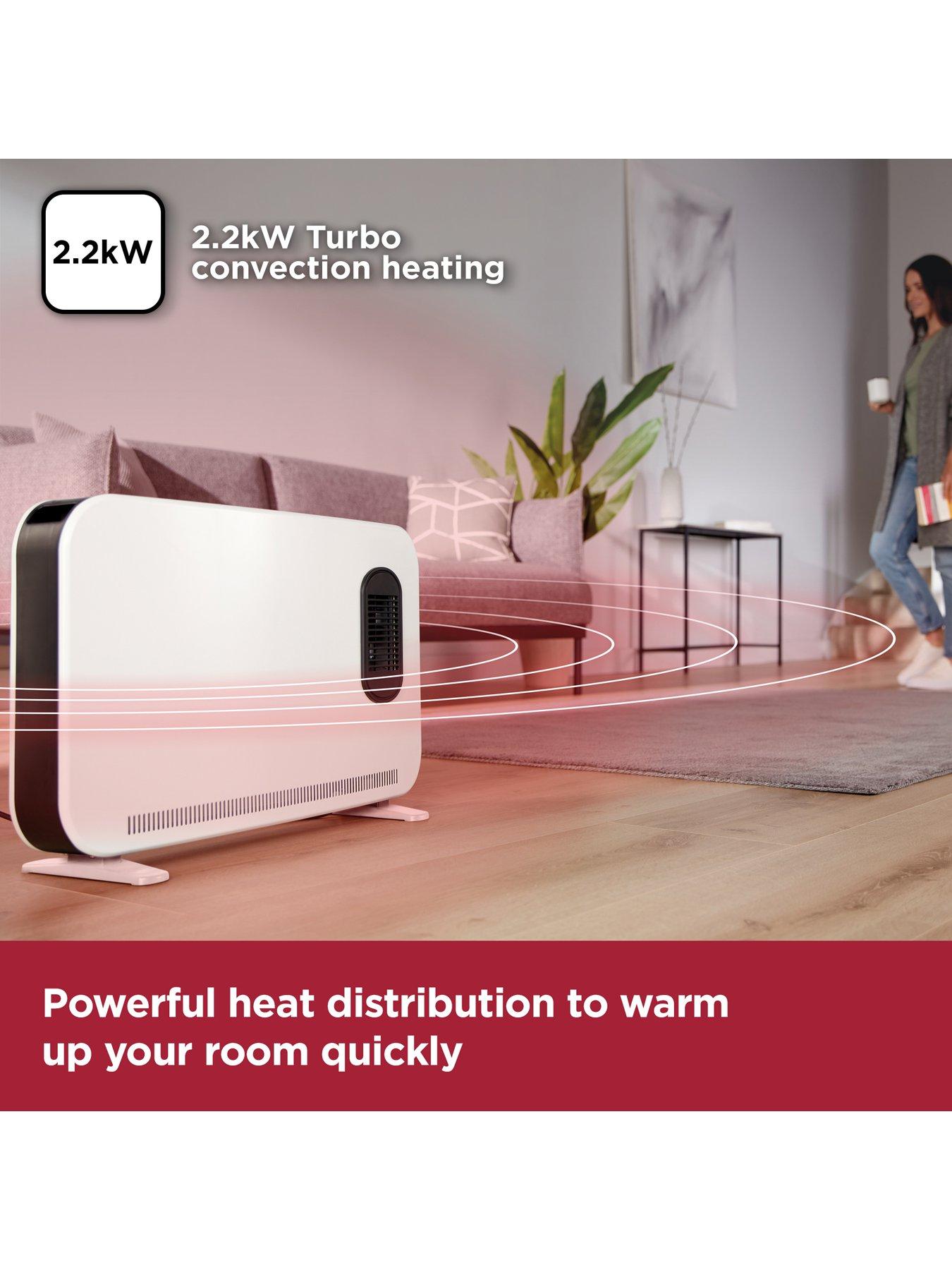 Image 4 of 7 of Black & Decker 2.2kW Smart Convection Turbo Heater - White