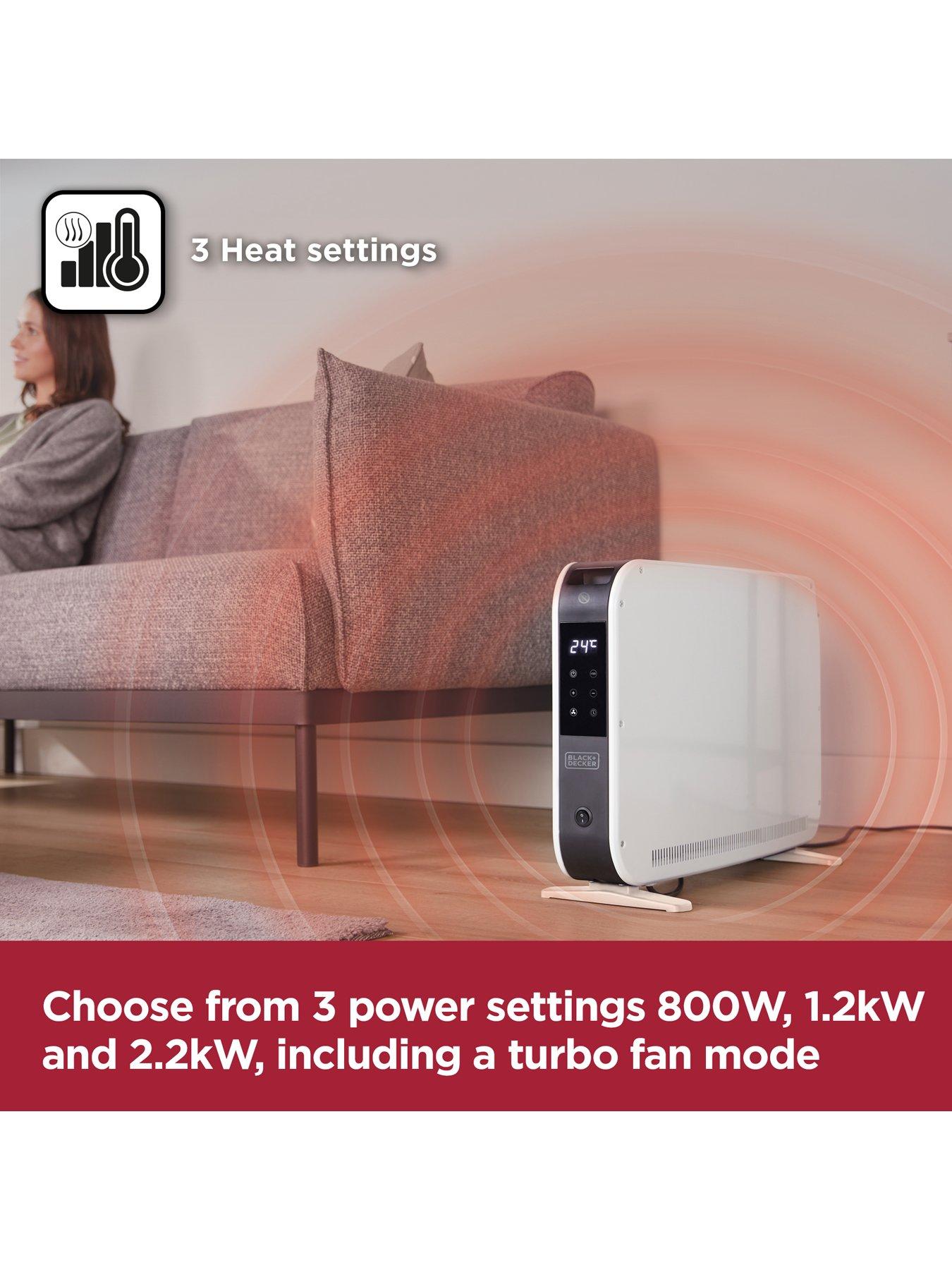 Image 5 of 7 of Black & Decker 2.2kW Smart Convection Turbo Heater - White