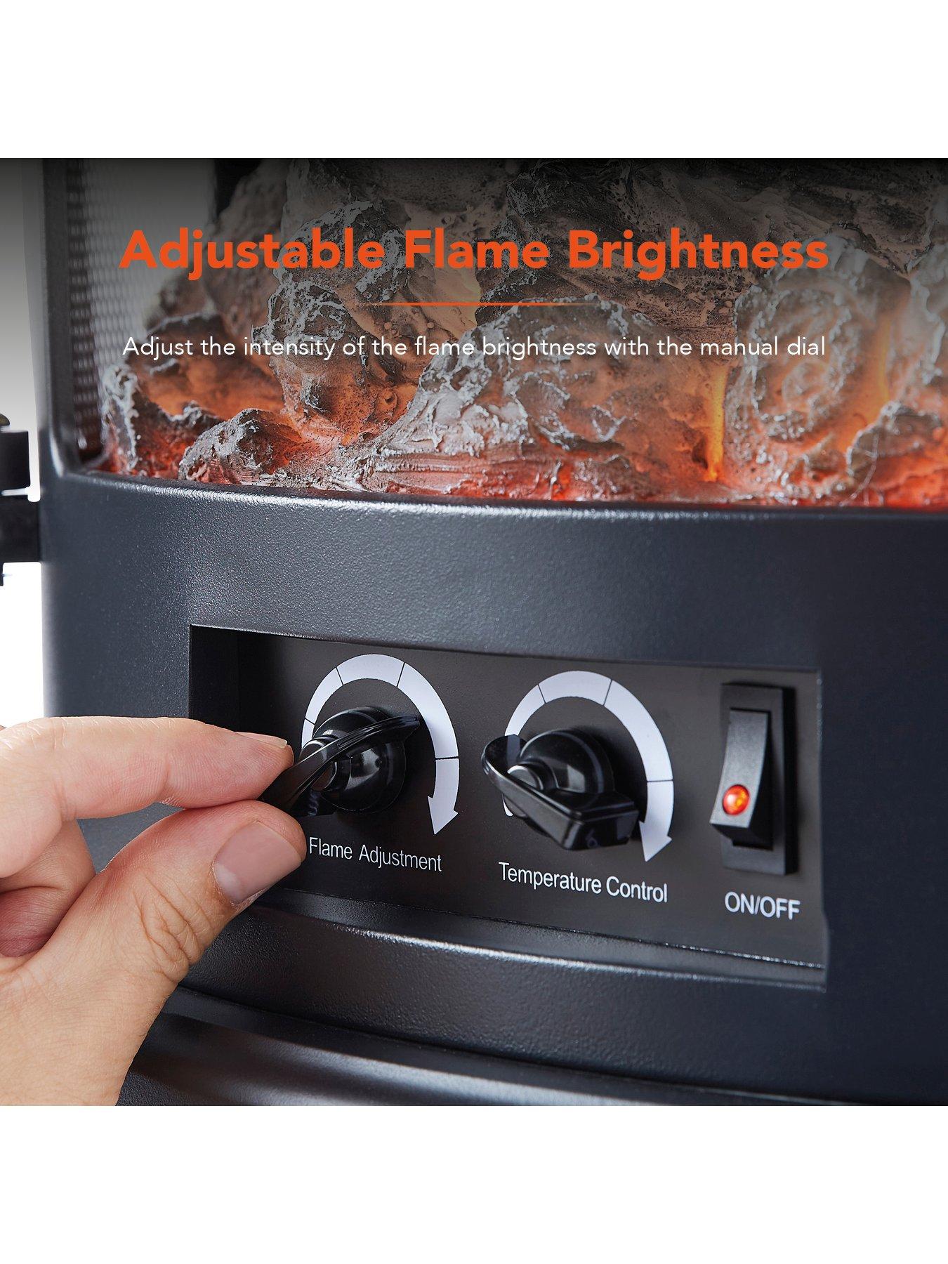 Image 5 of 7 of Warmlite 1.8kW Bath Log Effect Stove Fire - Black