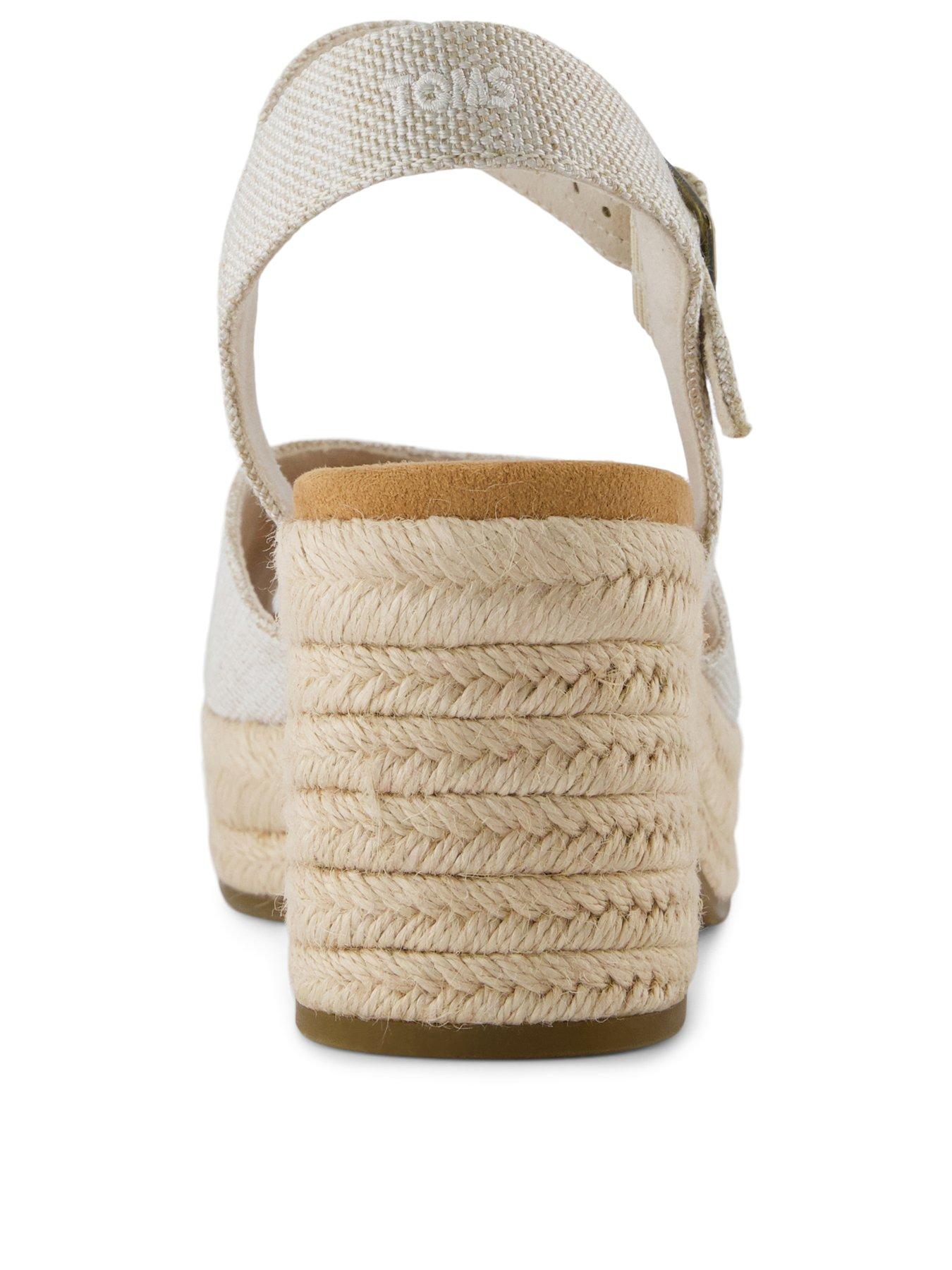 Image 3 of 7 of TOMS Isla Peep Toe Heeled Sandal - Beige