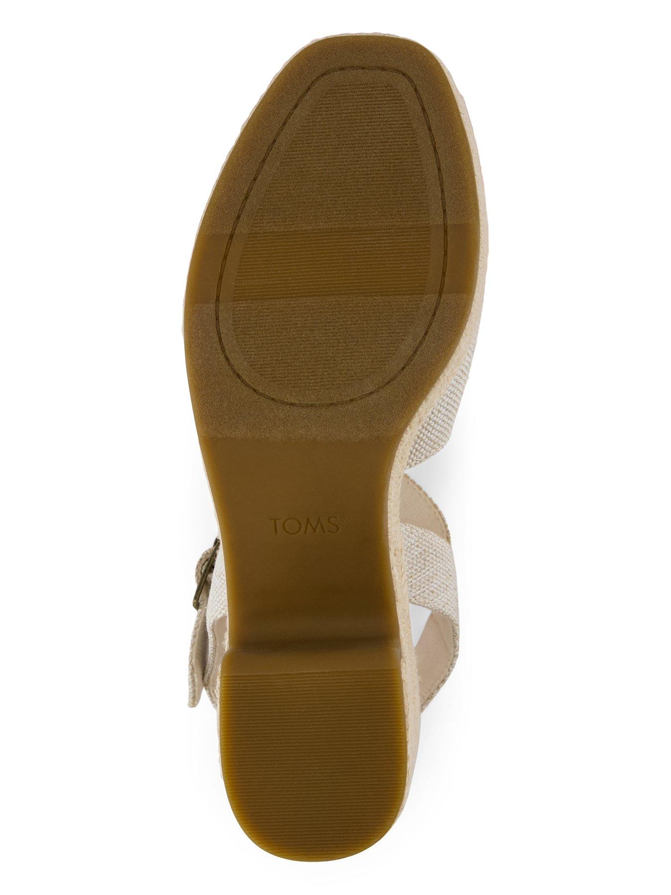 Image 5 of 7 of TOMS Isla Peep Toe Heeled Sandal - Beige