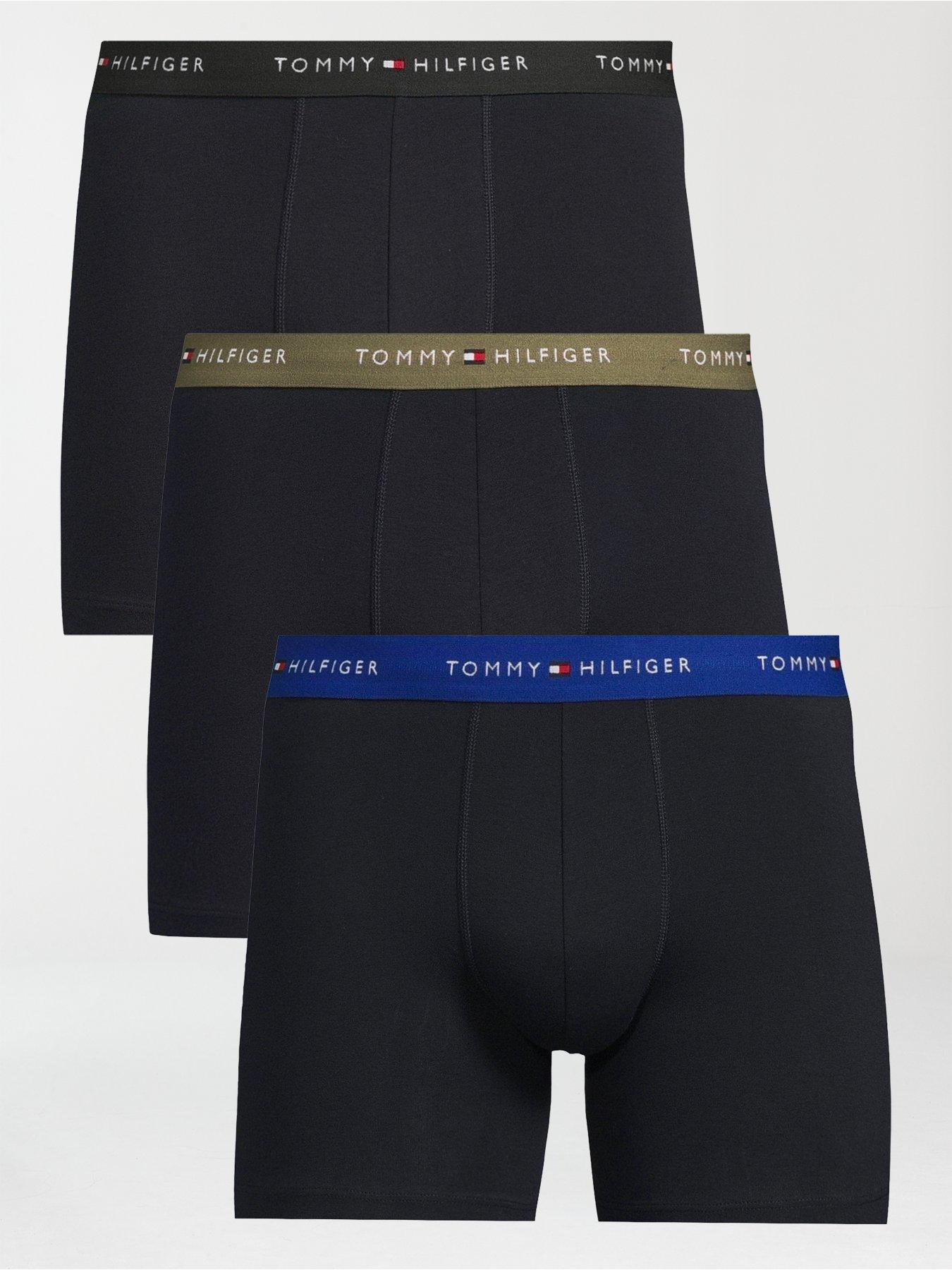 undefined 3 Pack Contrast Waistband Boxer Briefs - Multi