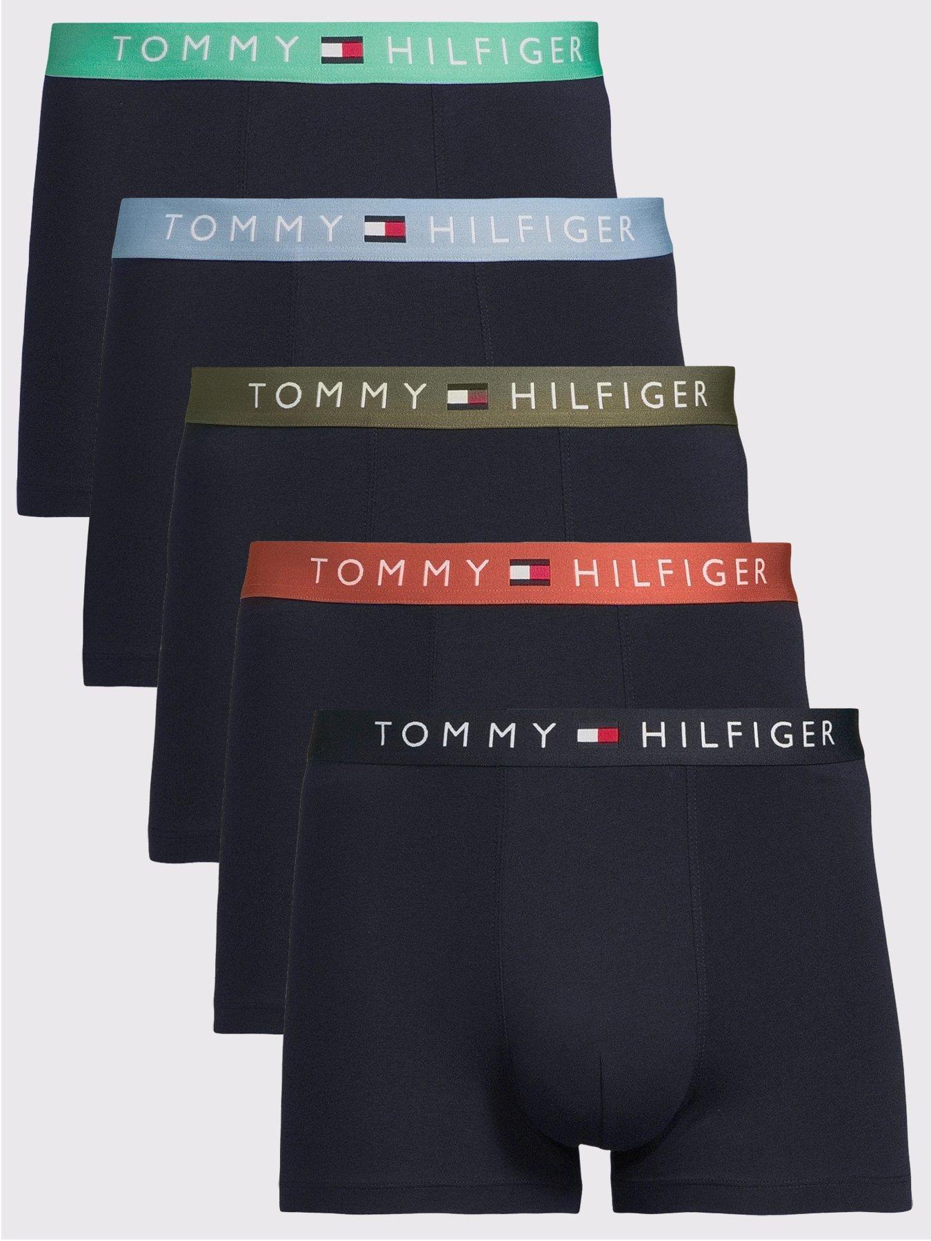 undefined 5 Pack Contrast Waistband Trunks - Multi