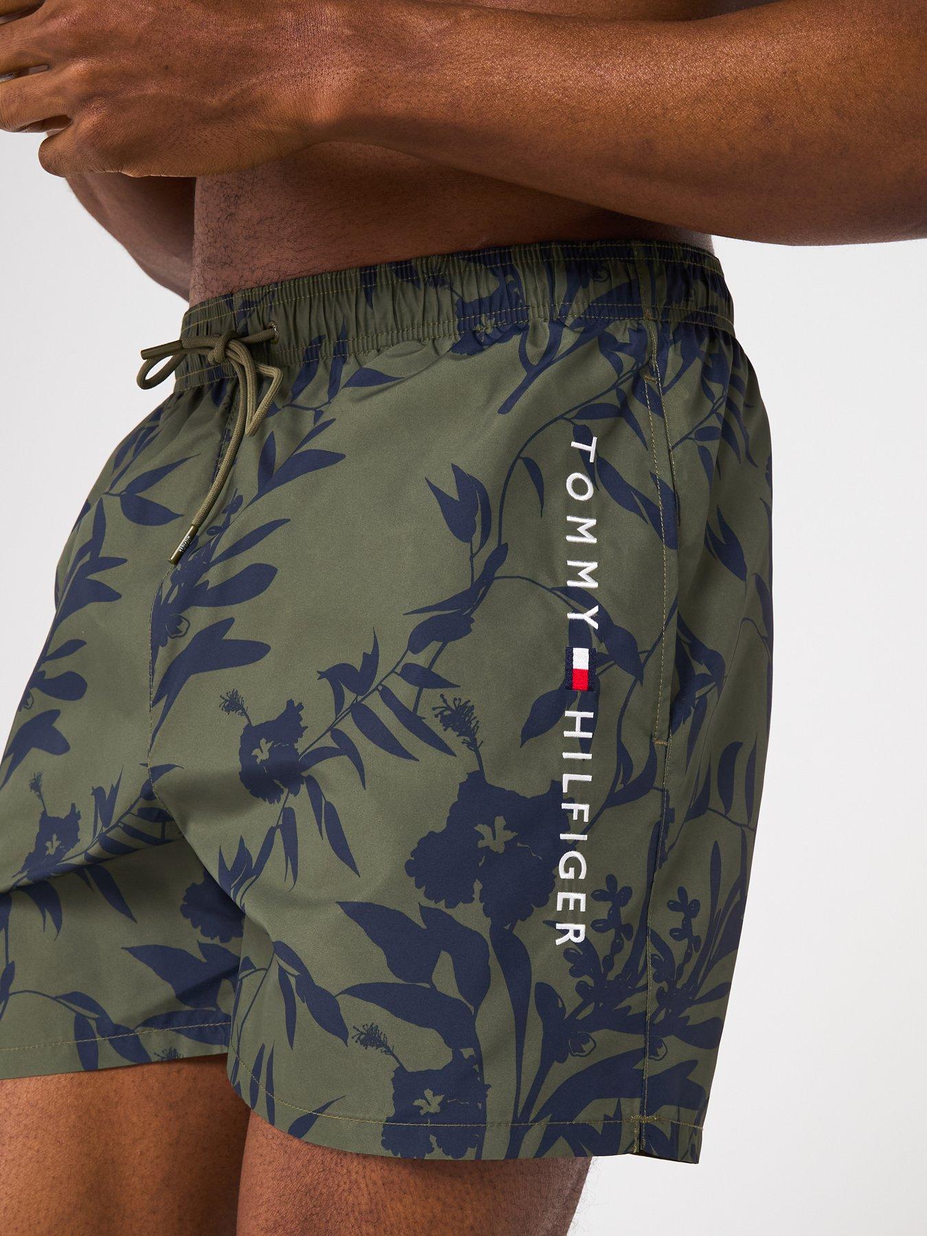 Image 4 of 5 of Tommy Hilfiger Medium Drawstring Floral Print Swim Shorts - Multi